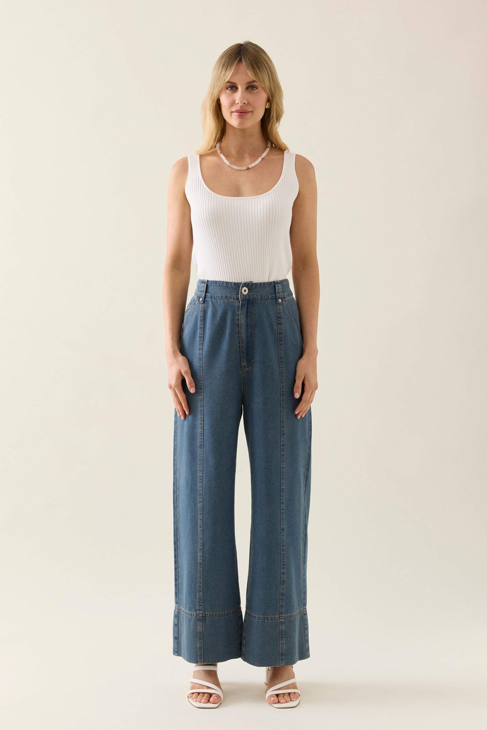 Collection of Isle Of Mine Sophie Denim Pant - Drift in a gallery layout