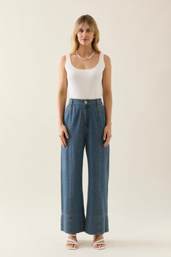 Collection of Isle Of Mine Sophie Denim Pant - Drift in a gallery layout