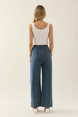 Collection of Isle Of Mine Sophie Denim Pant - Drift in a gallery layout