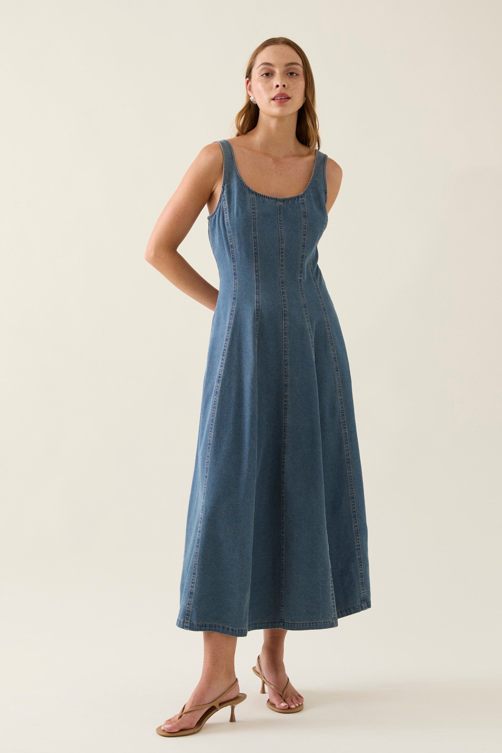 Isle Of Mine Sophie Denim Tank  Dress - Drift