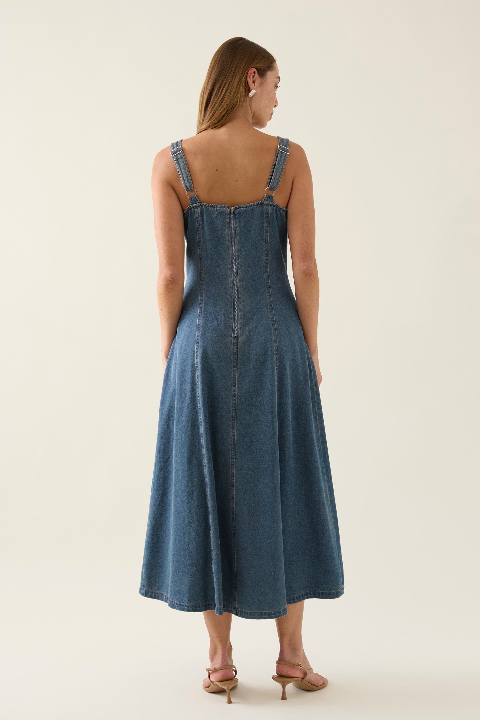 Collection of Isle Of Mine Sophie Denim Tank  Dress - Drift in a gallery layout