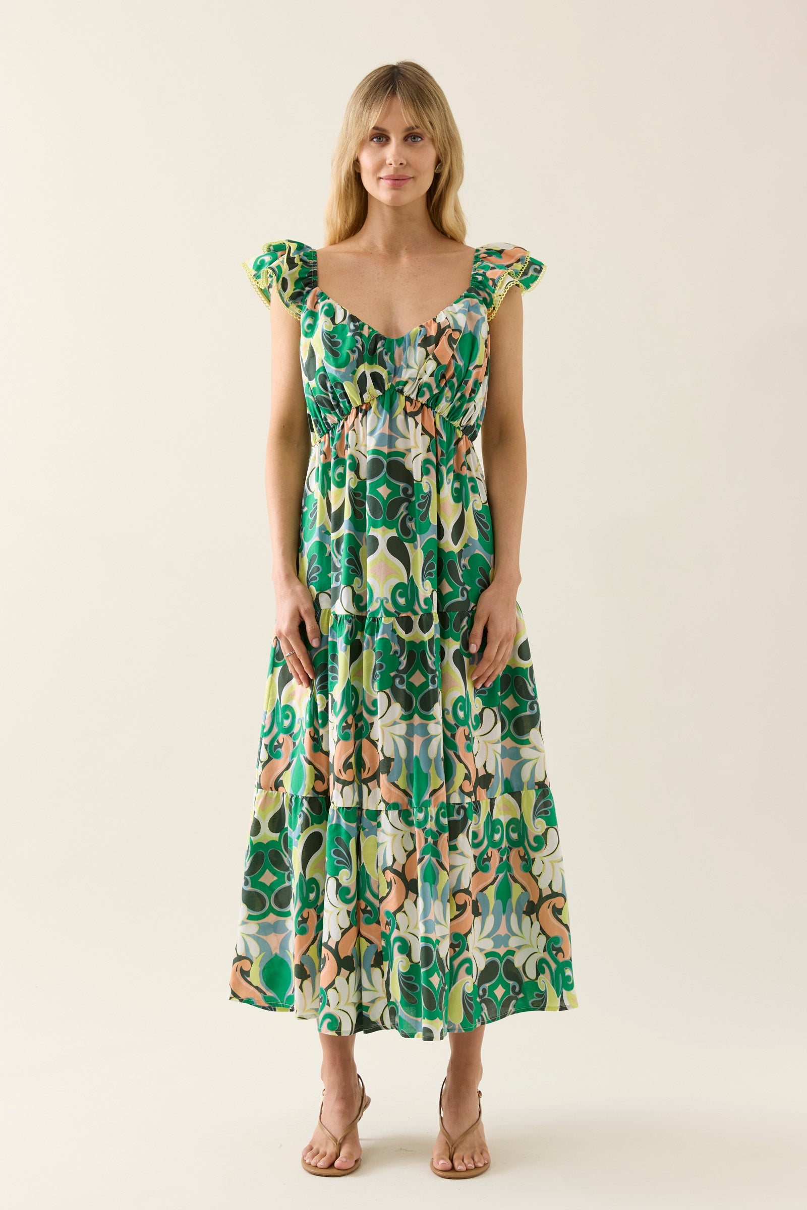 Isle Of Mine Aurora Frill Tank Dress - Paisley Print