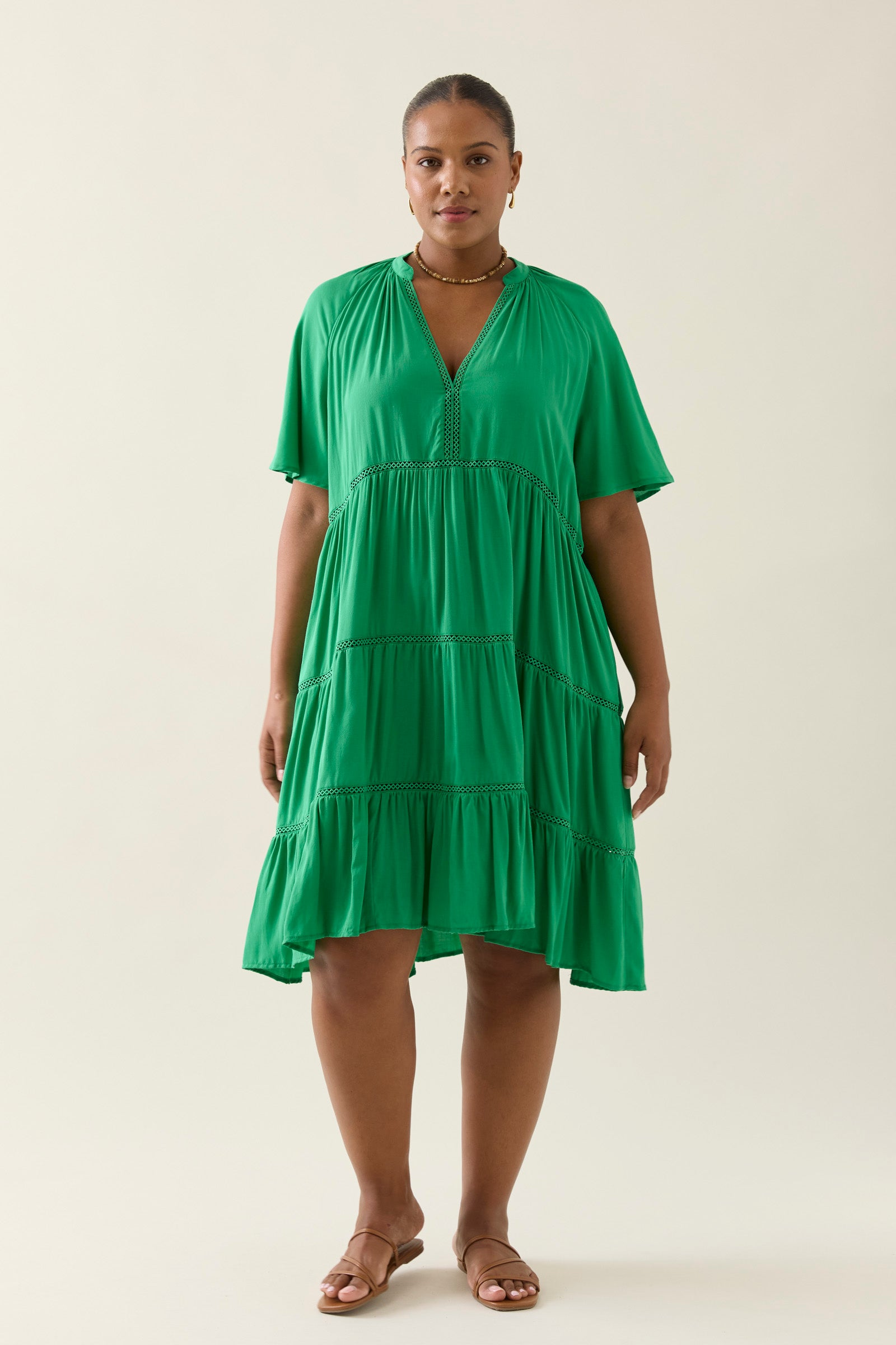 Collection of Isle Of Mine Oline Dress - Green in a gallery layout