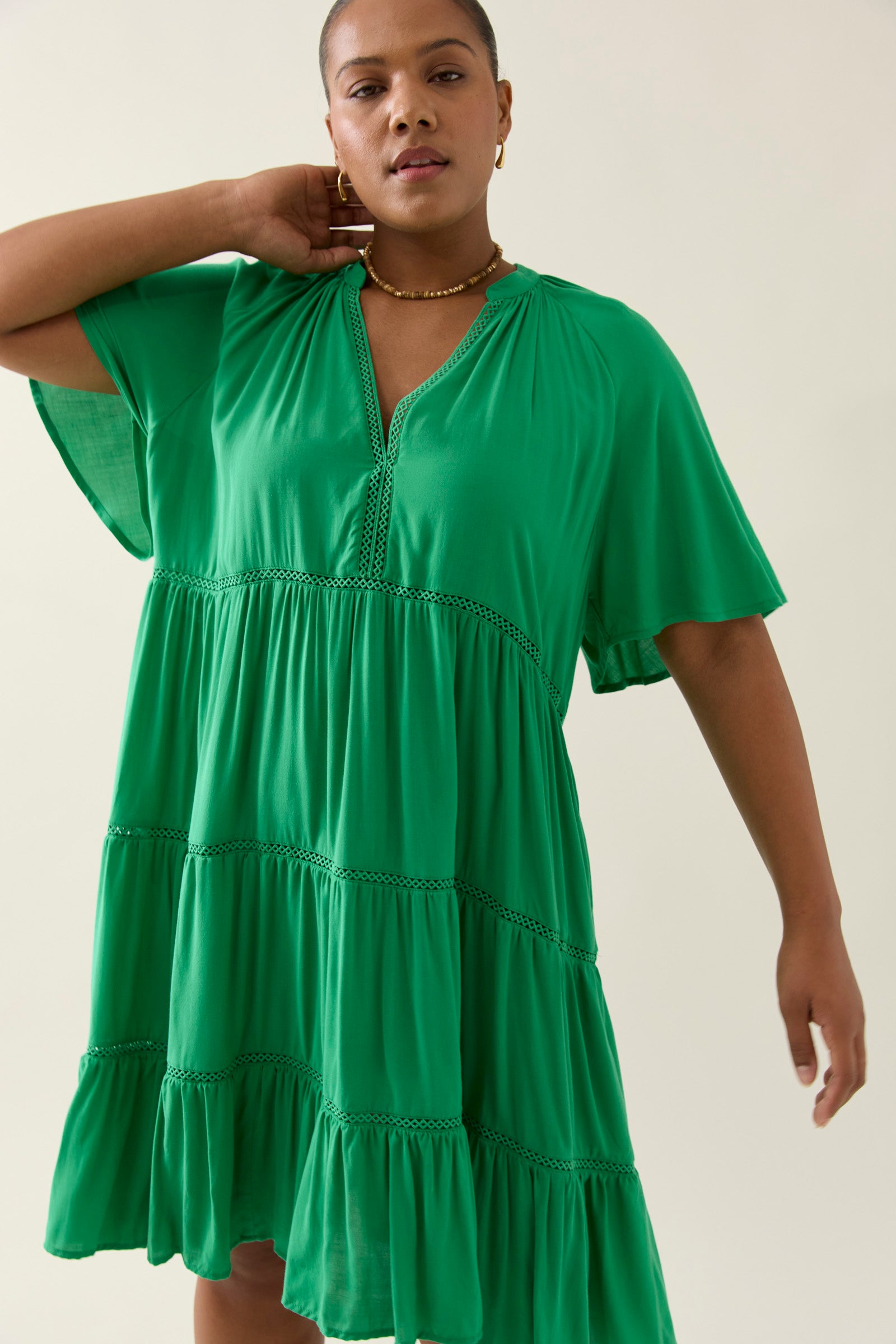 Collection of Isle Of Mine Oline Dress - Green in a gallery layout