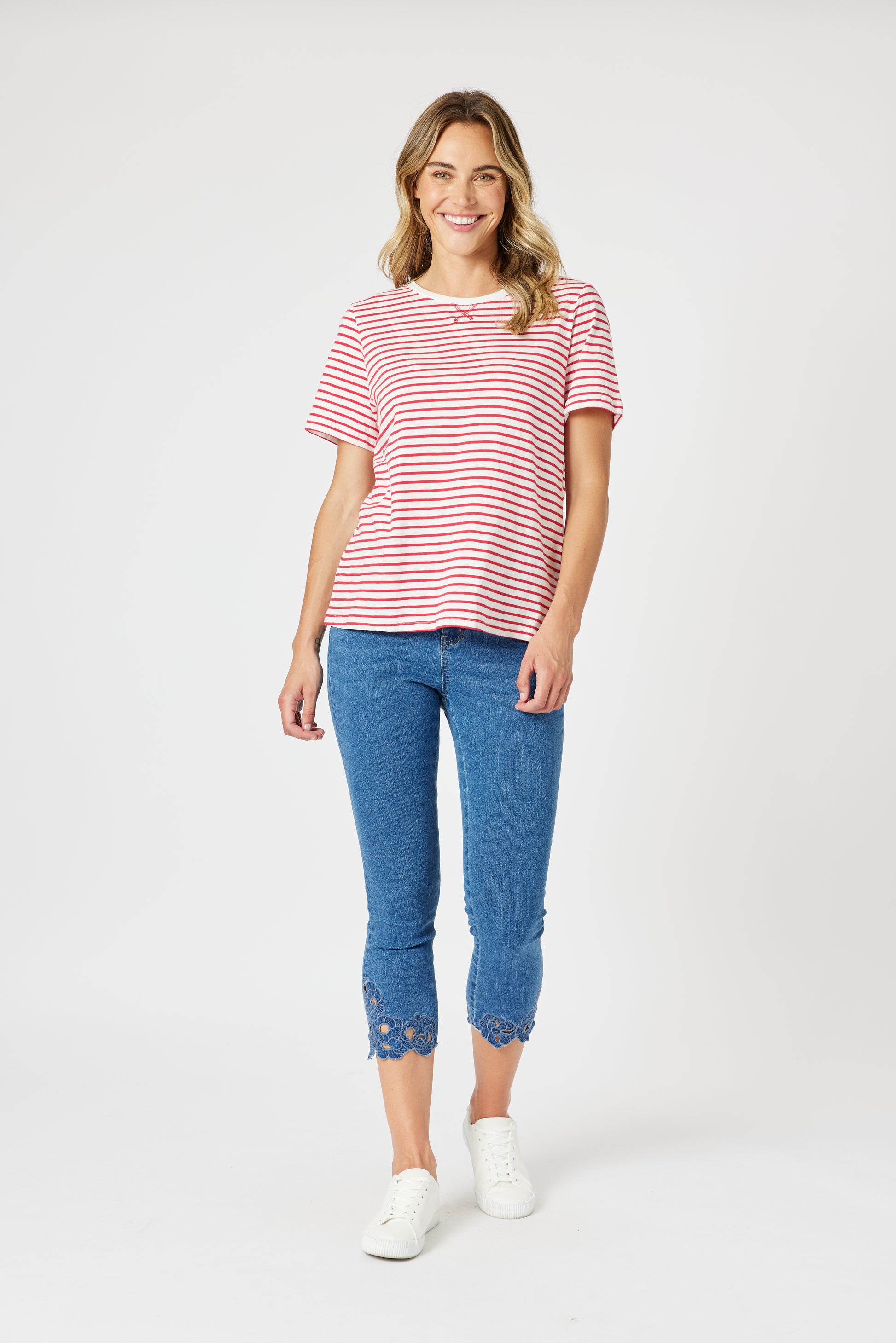 Gordon Smith Classic Stripe Tee - Red/ White