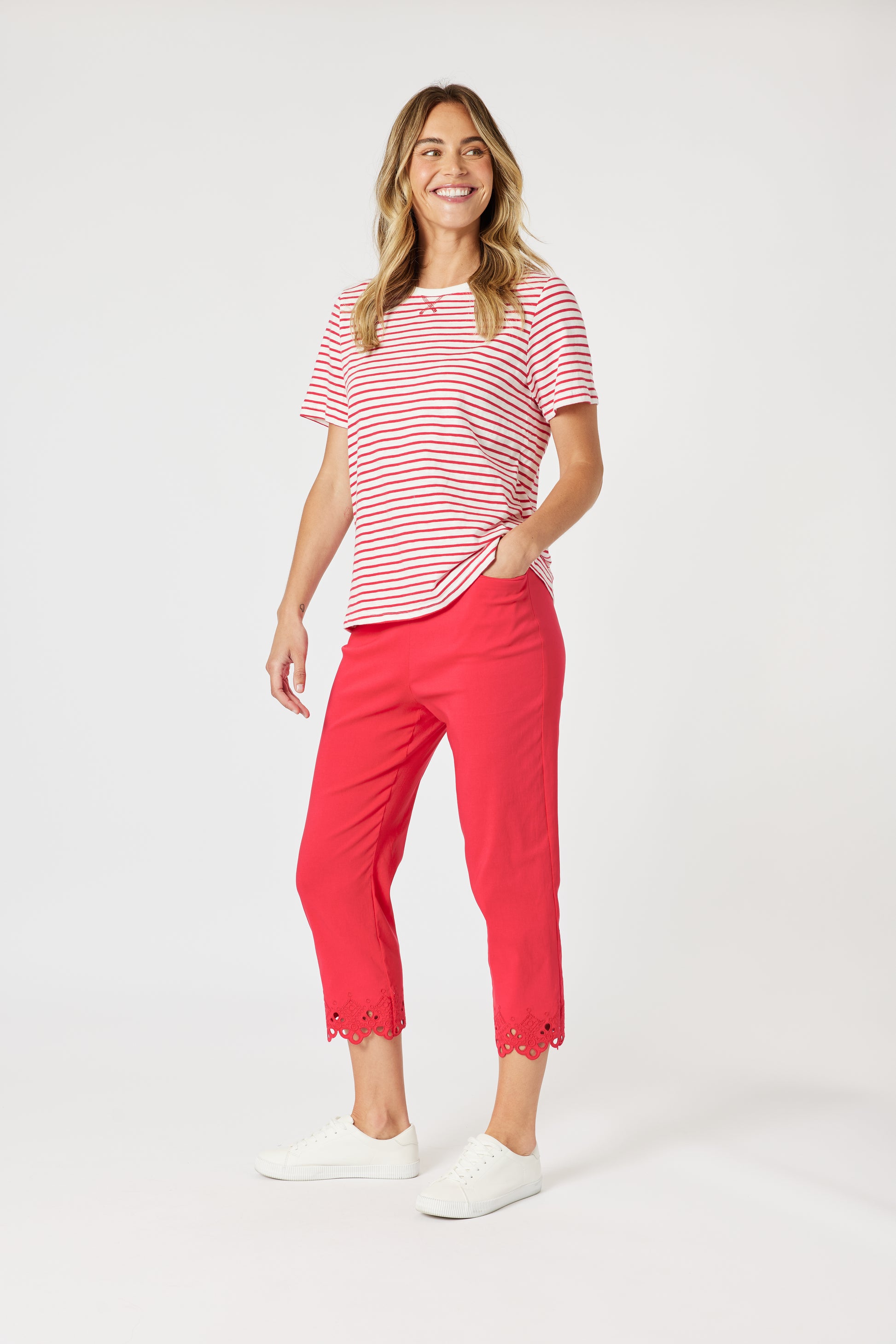 Gordon Smith Classic Stripe Tee - Red/ White