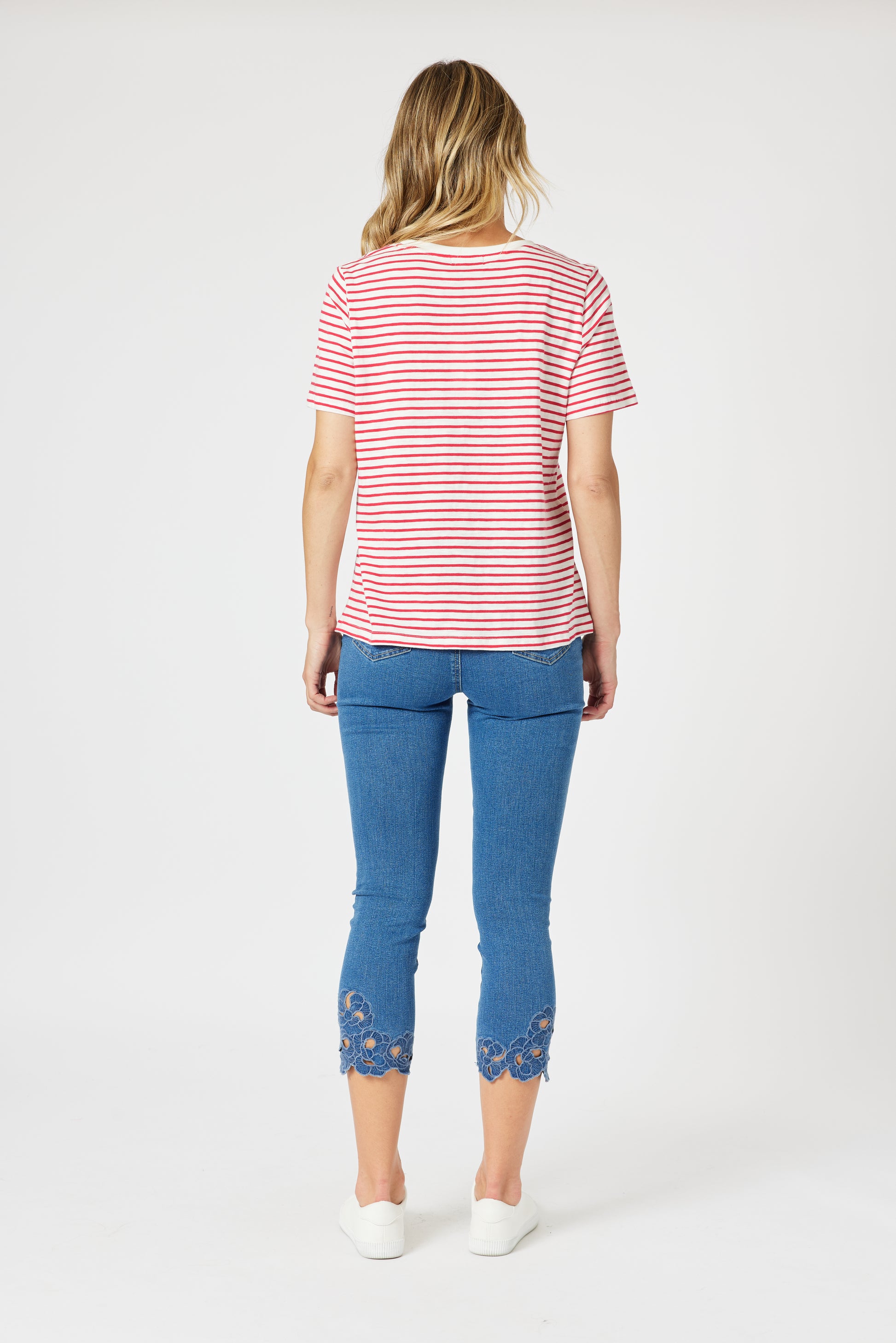 Gordon Smith Classic Stripe Tee - Red/ White