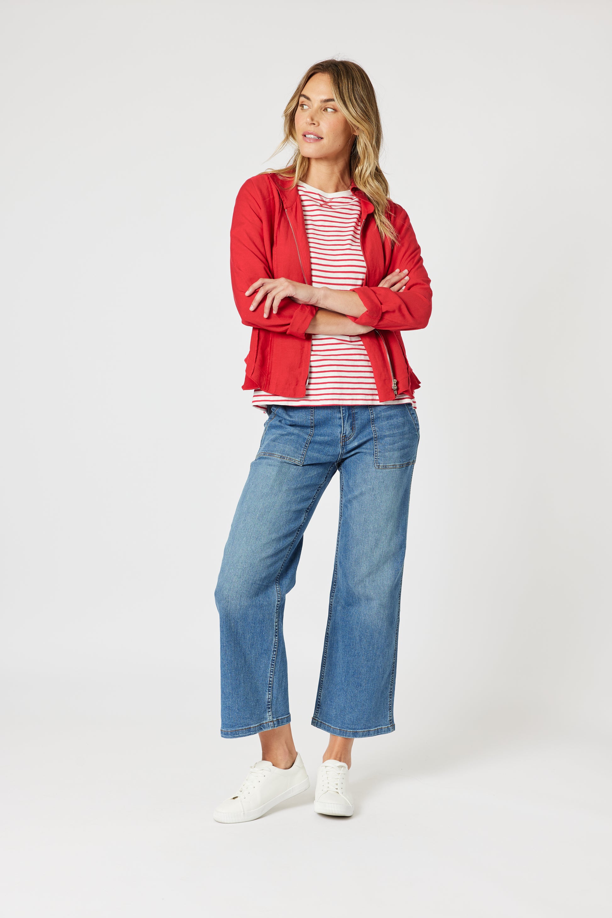 Gordon Smith Classic Stripe Tee - Red/ White