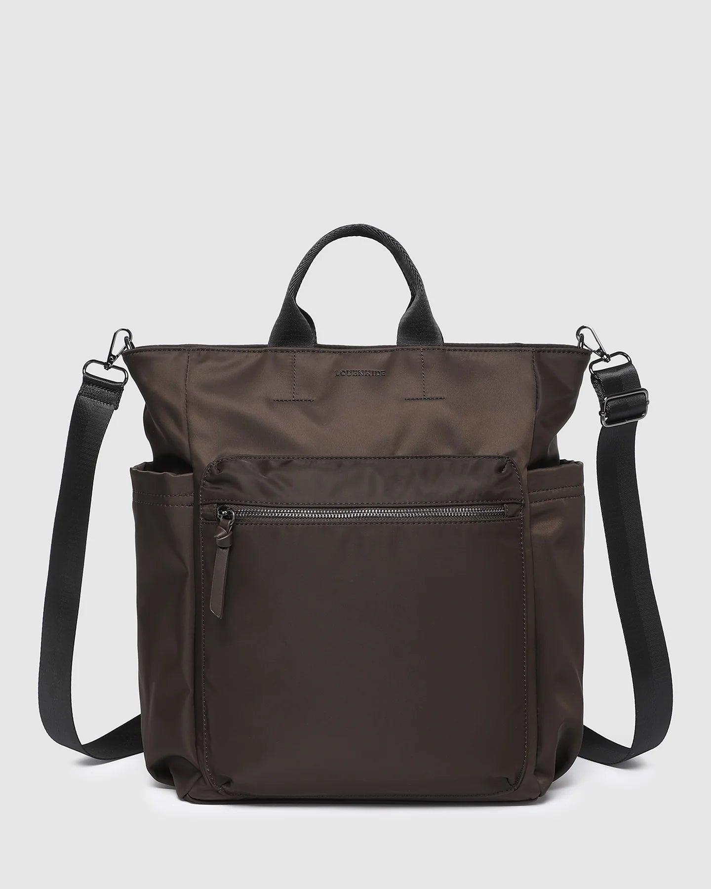 Collection of Louenhide Bronx Nylon Backpack -Chocolate in a gallery layout