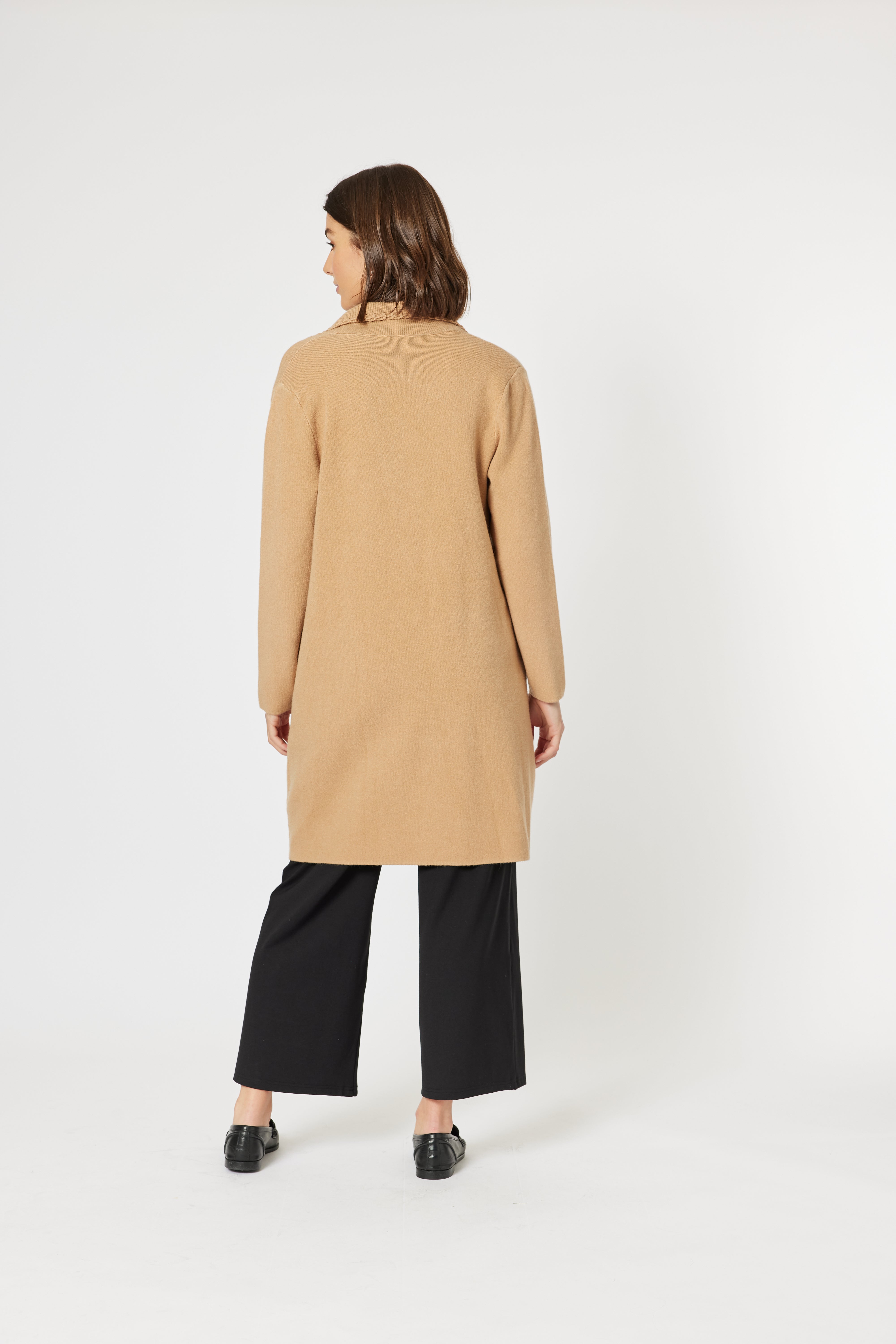 Collection of Clarity Cosy Coatigan - Caramel in a gallery layout