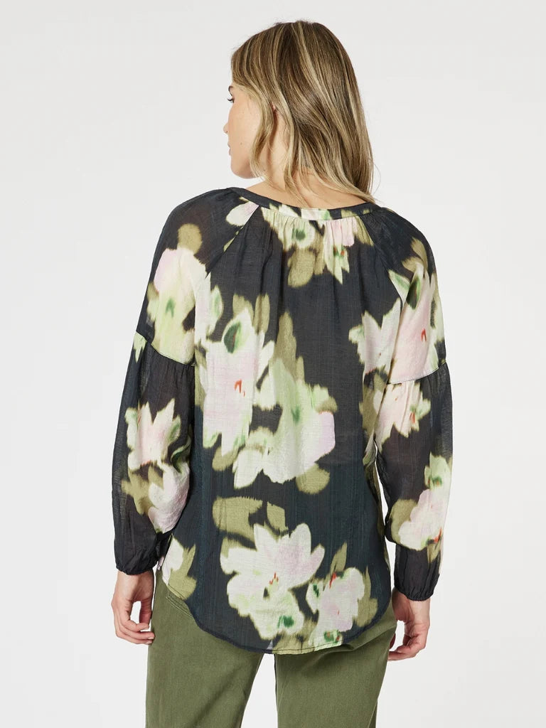 Collection of Gordon Smith Maggie Top - Black Multi in a gallery layout