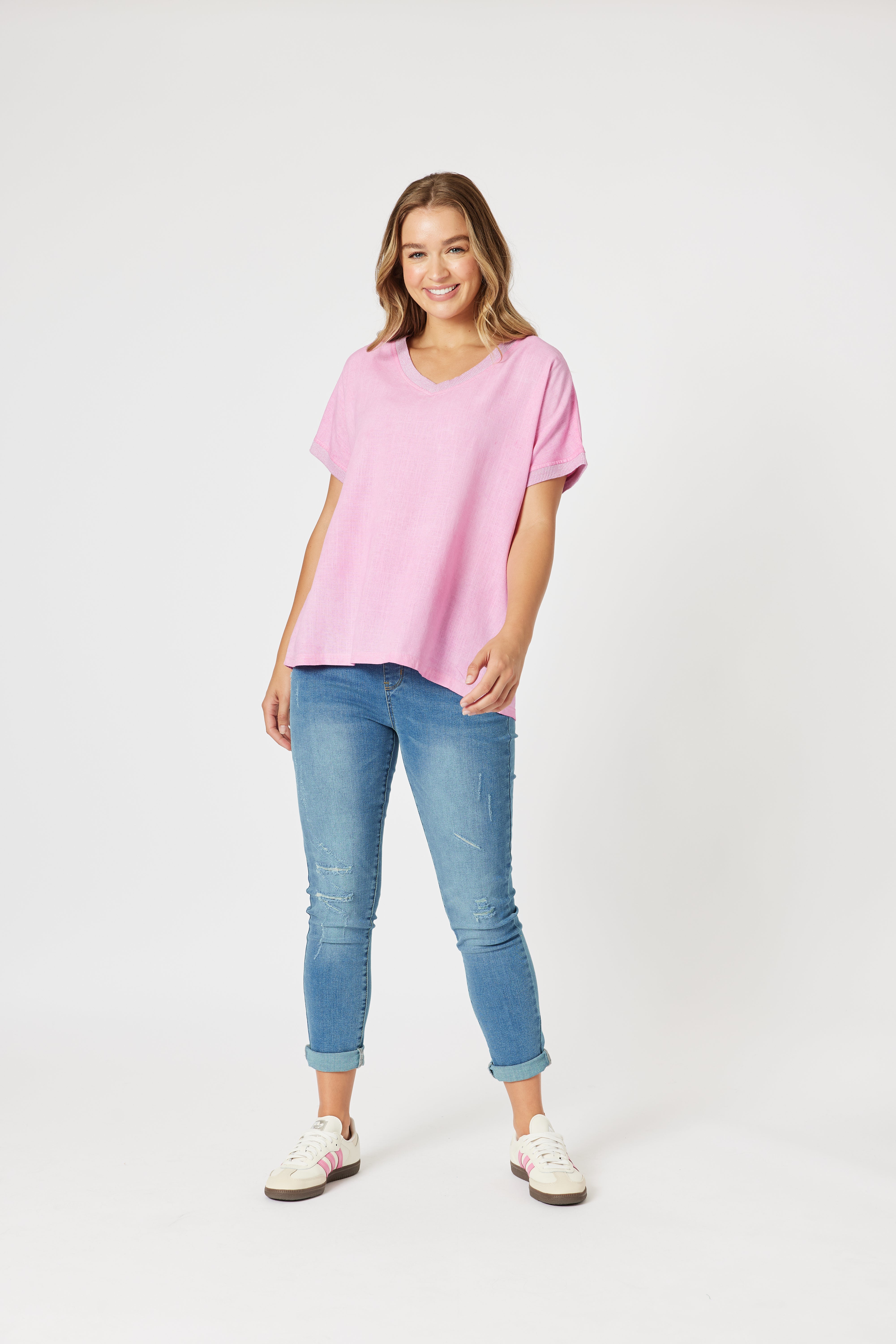 Image of Threadz Sienna Top - Washed Pink