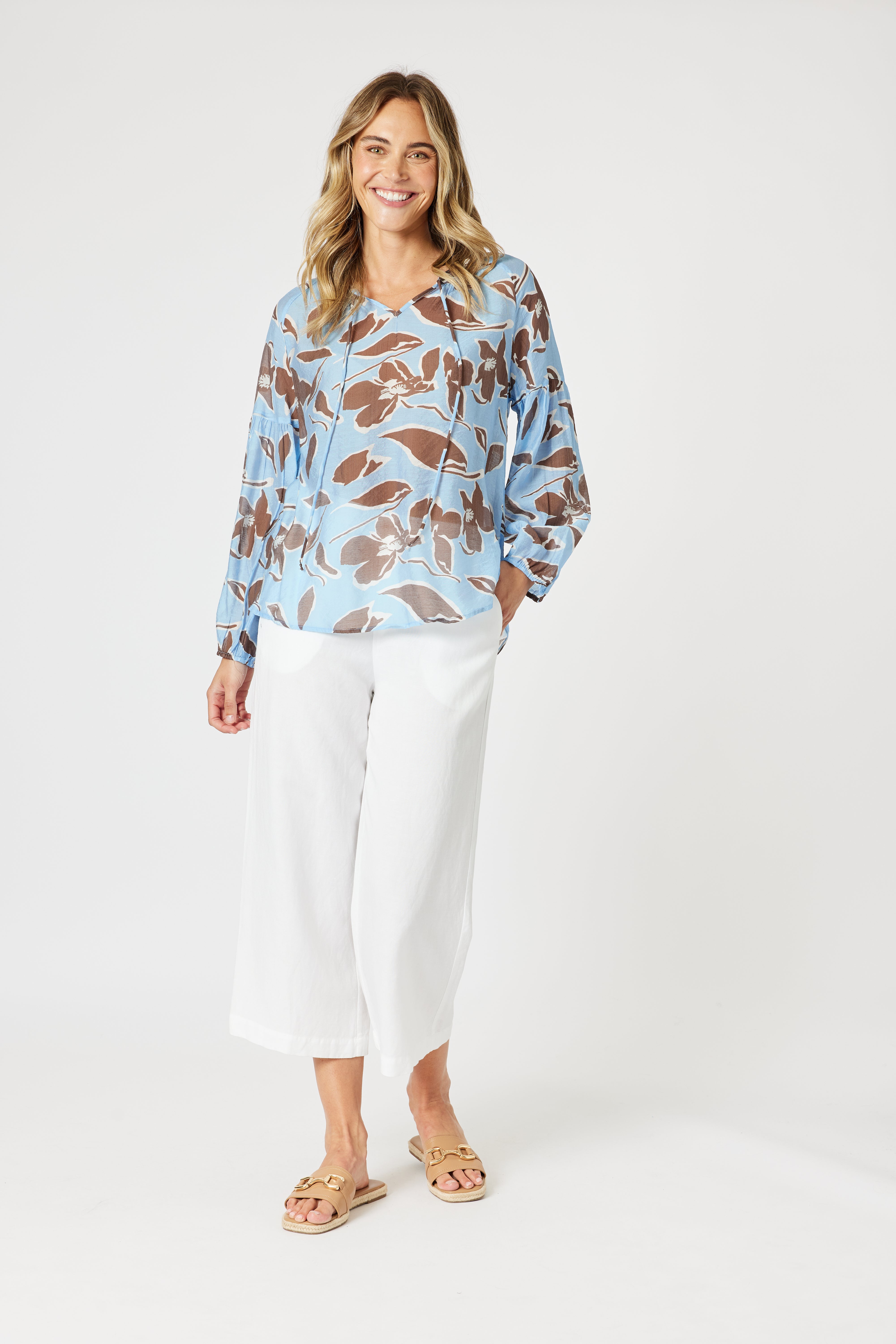 Collection of Gordon Smith Kensington Top - Blue Koko in a gallery layout