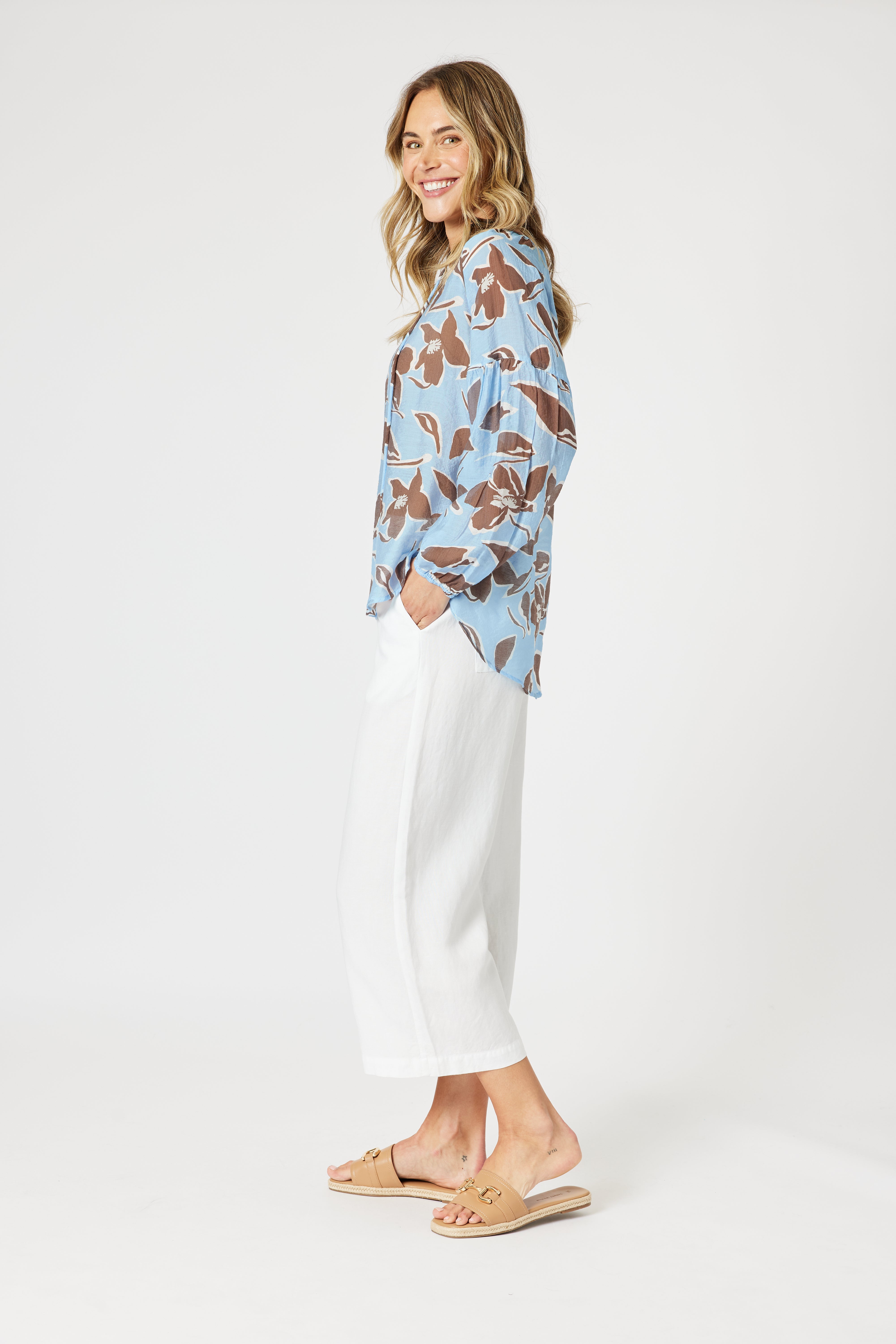 Collection of Gordon Smith Kensington Top - Blue Koko in a gallery layout