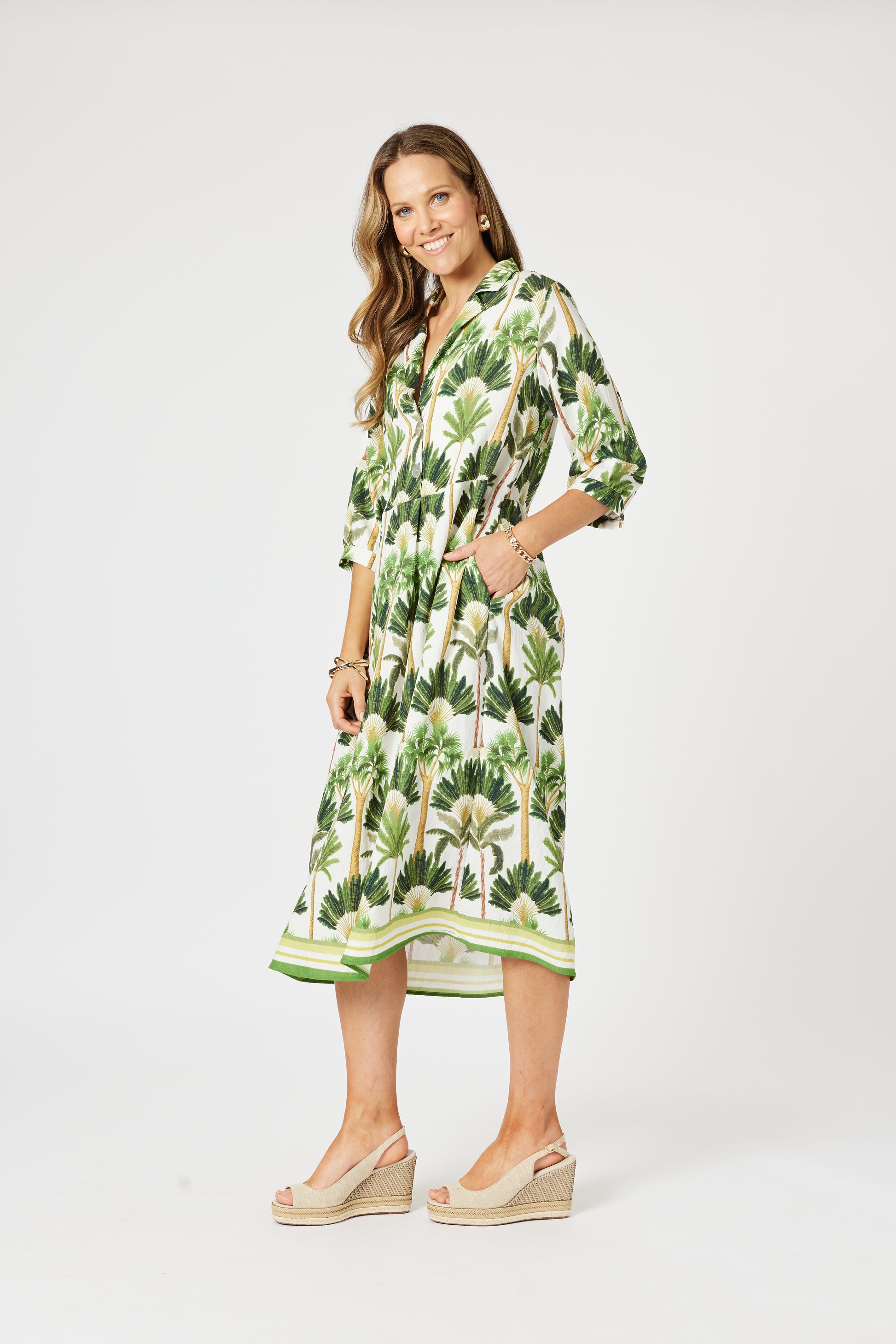 Clarity Amazon Dress - Green/ Multi