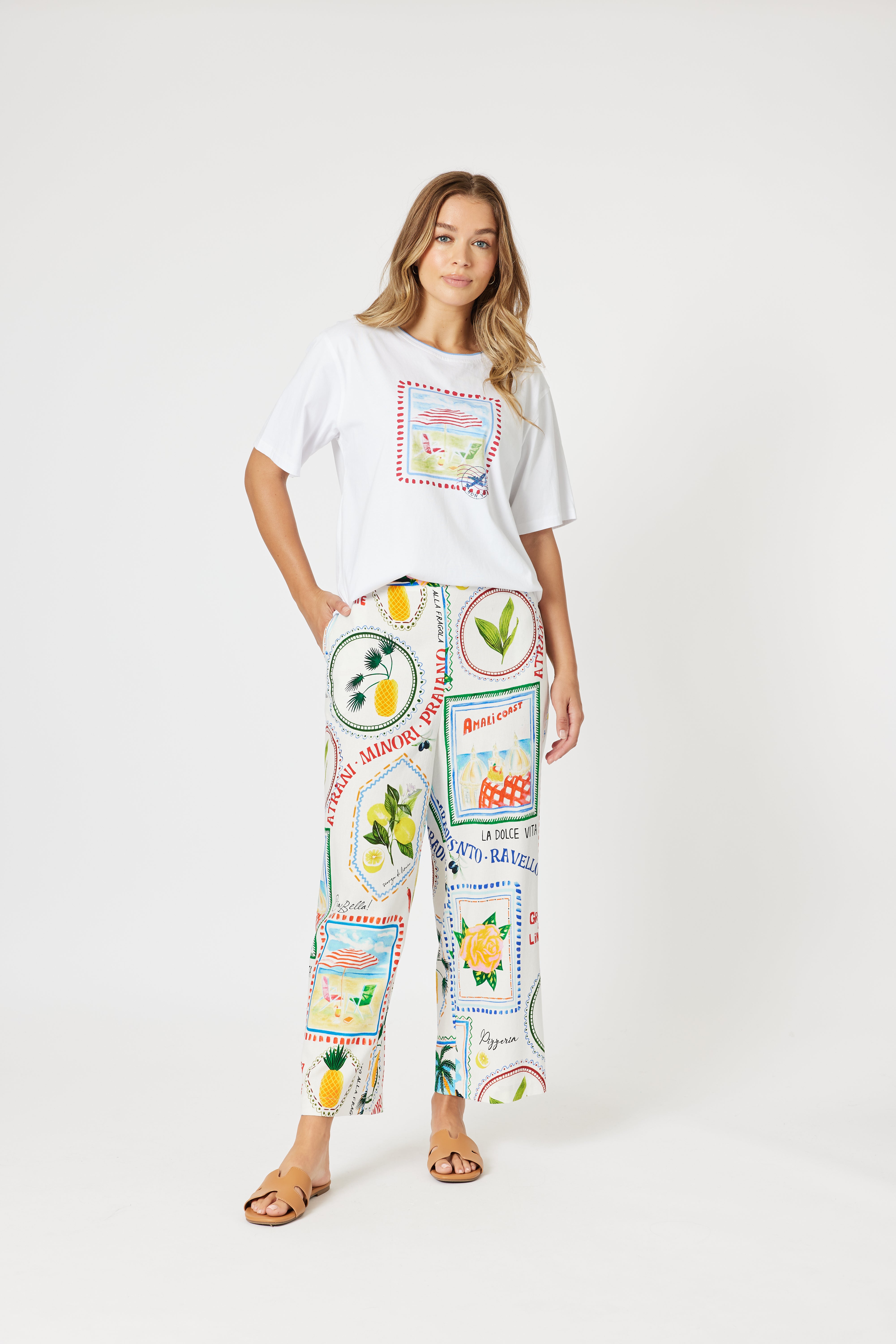 Collection of Threadz Amalfi Tee - White in a gallery layout