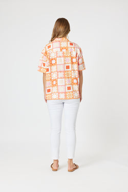 Collection of Threadz Corfu Print Shirt - Mango Multi in a gallery layout