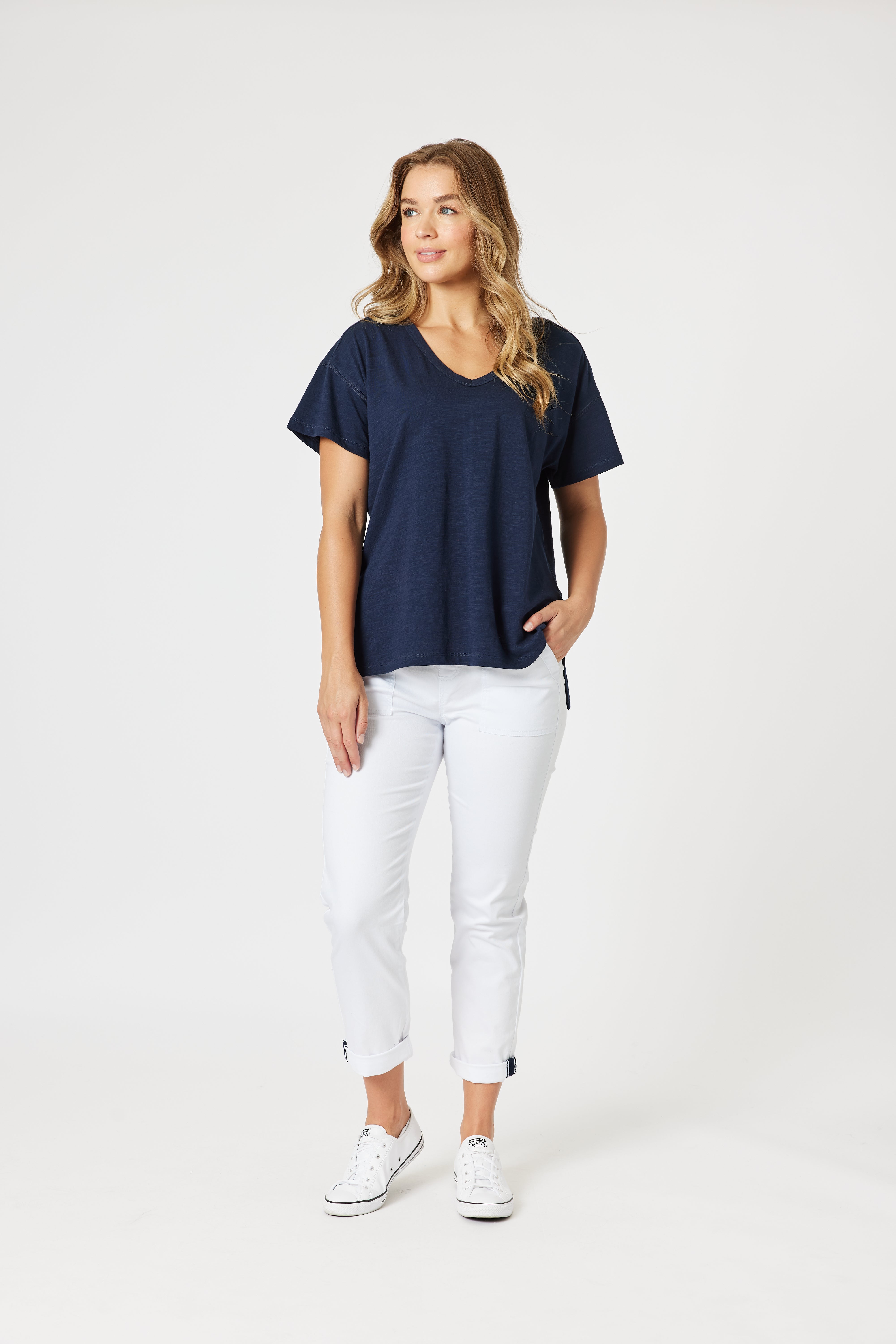 Collection of Threadz Elle Tee - Navy in a gallery layout