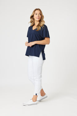Collection of Threadz Elle Tee - Navy in a gallery layout