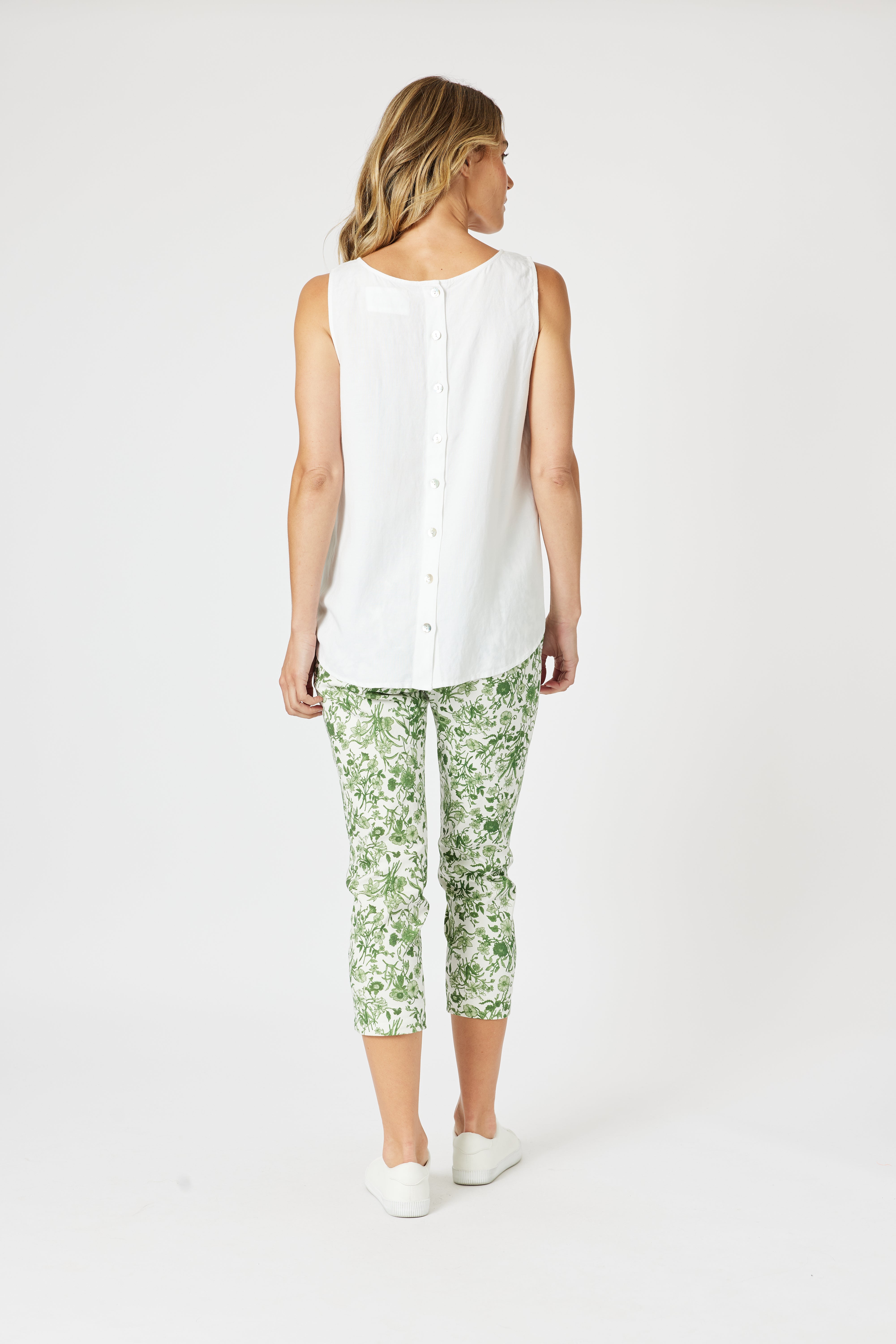 Collection of Gordon Smith Lino Back Cami - White in a gallery layout