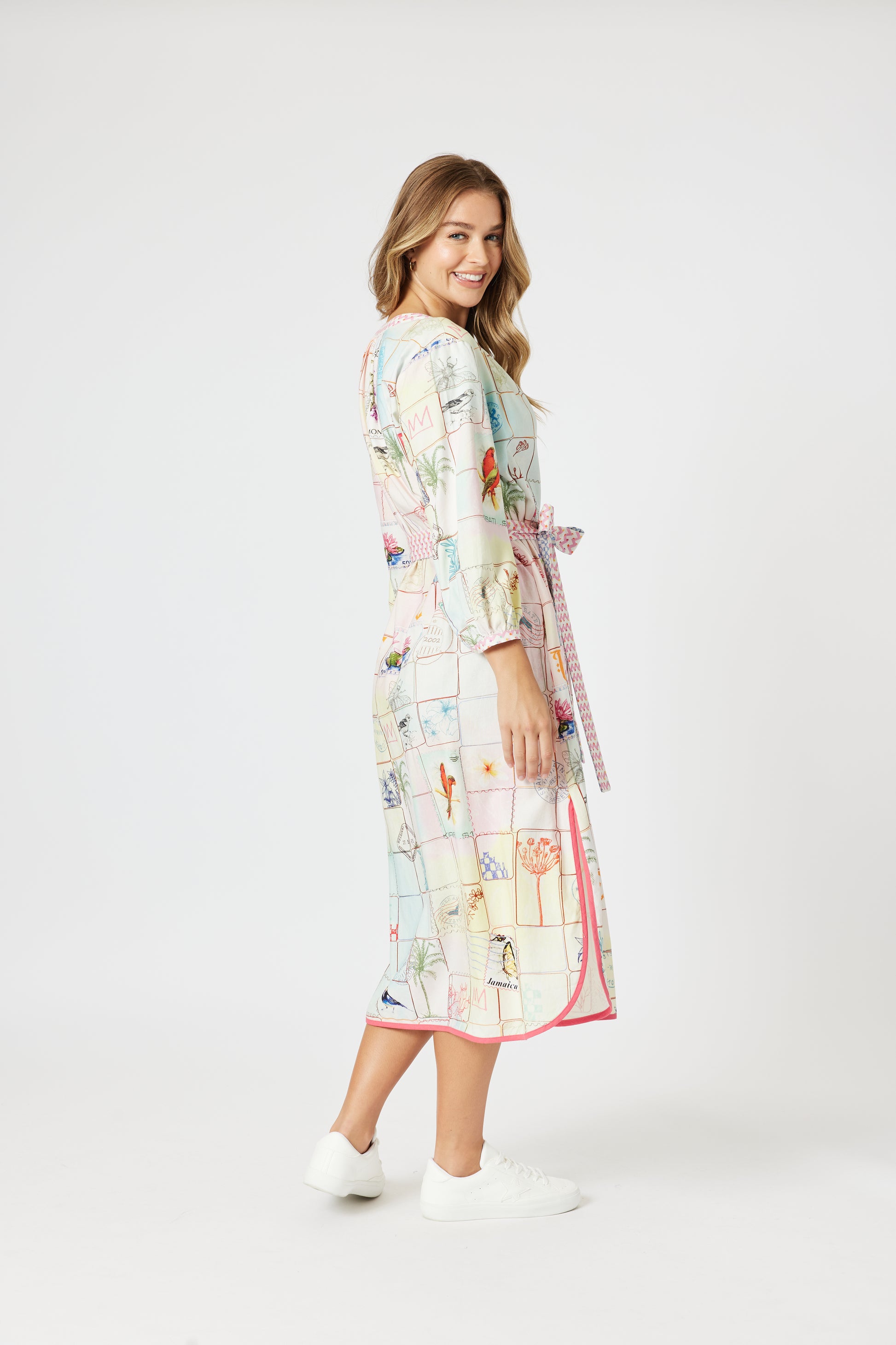 Threadz Capri Print Dress - Pastel Multi