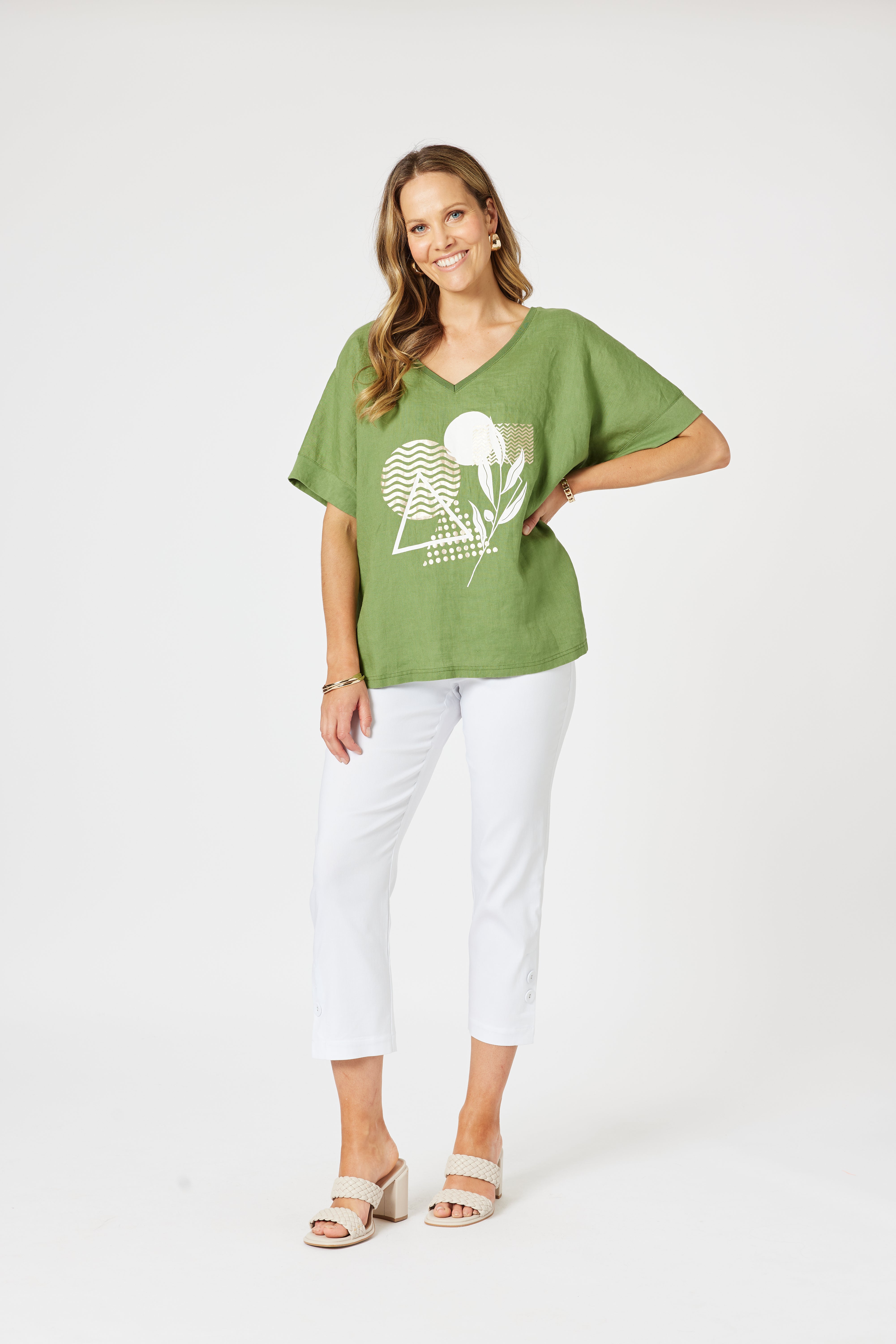 Collection of Clarity Amazon Forest Top - Green in a gallery layout