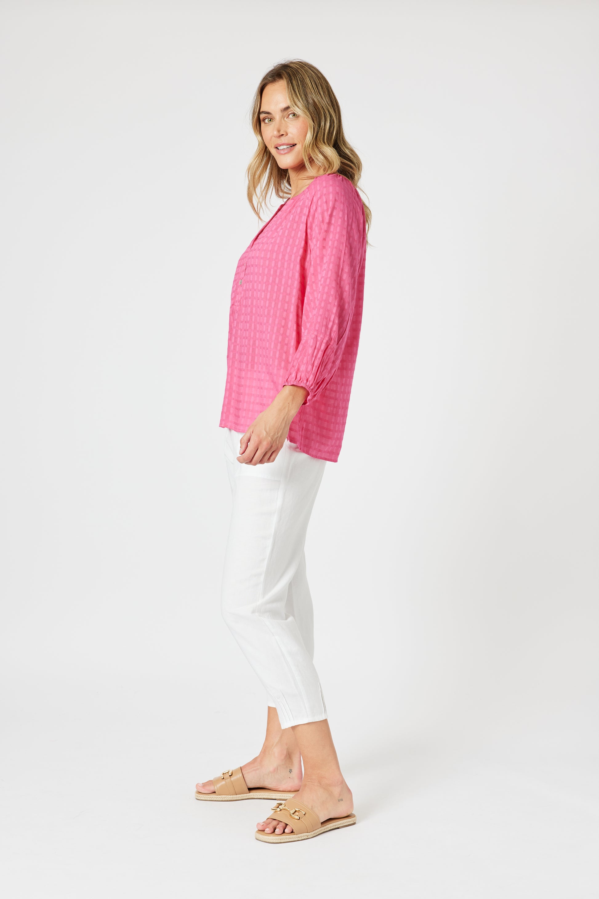 Gordon Smith Mykonos Check Shirt - Peony