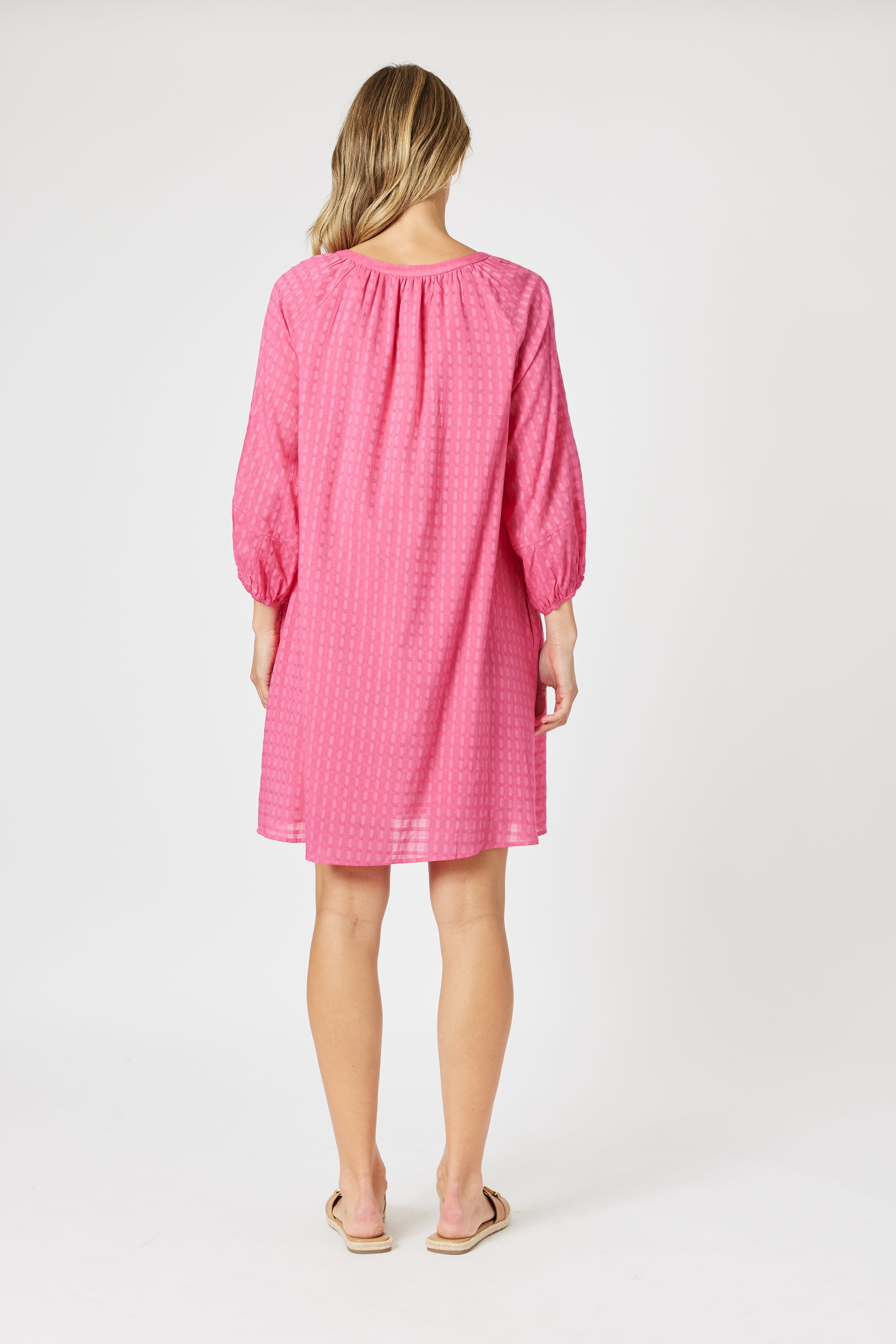 Gordon Smith Mykonos Check Dress - Peony