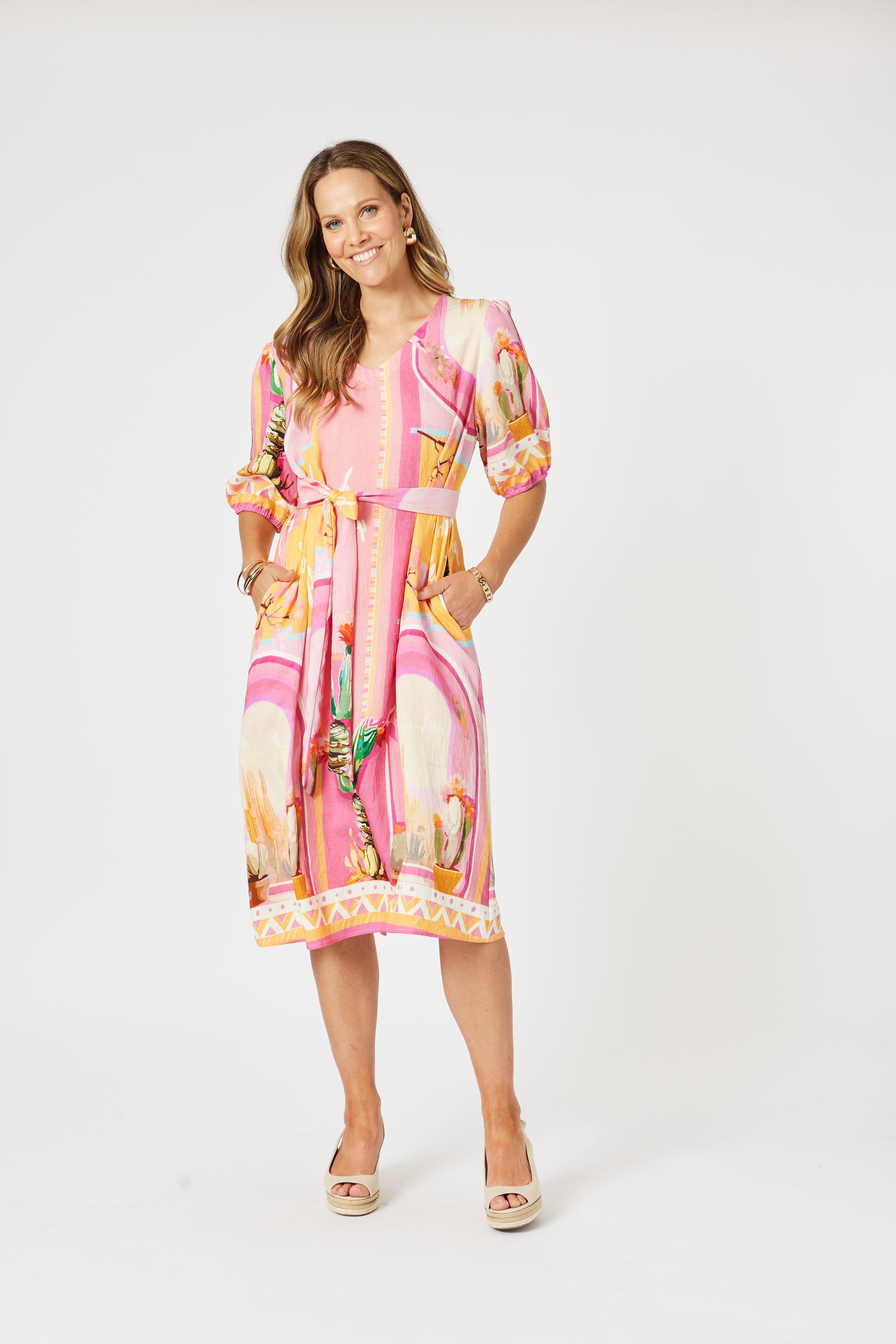 Clarity The Tulum Dress - Pink/Multi