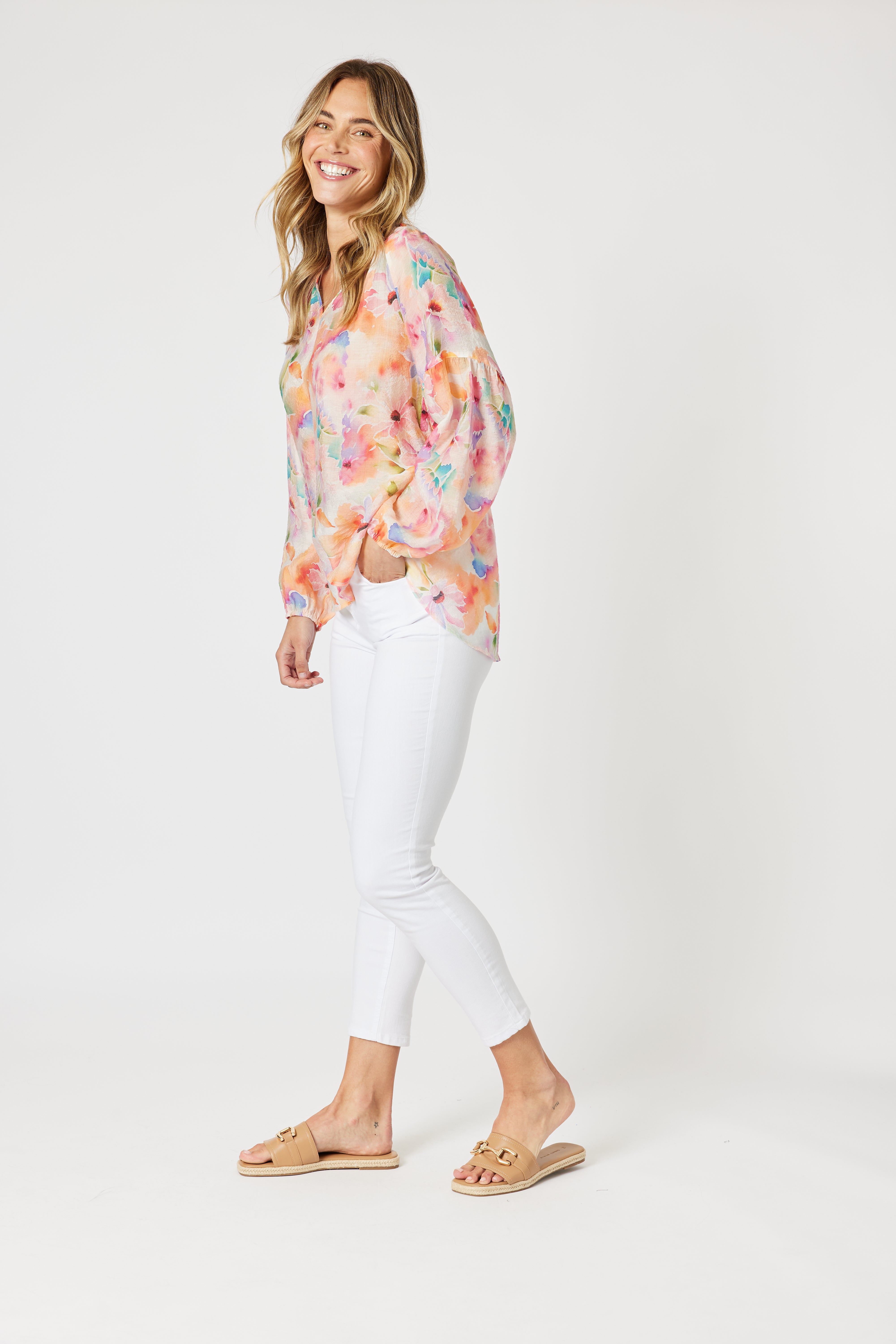 Image of Gordon Smith Spring Floral Top - Multi