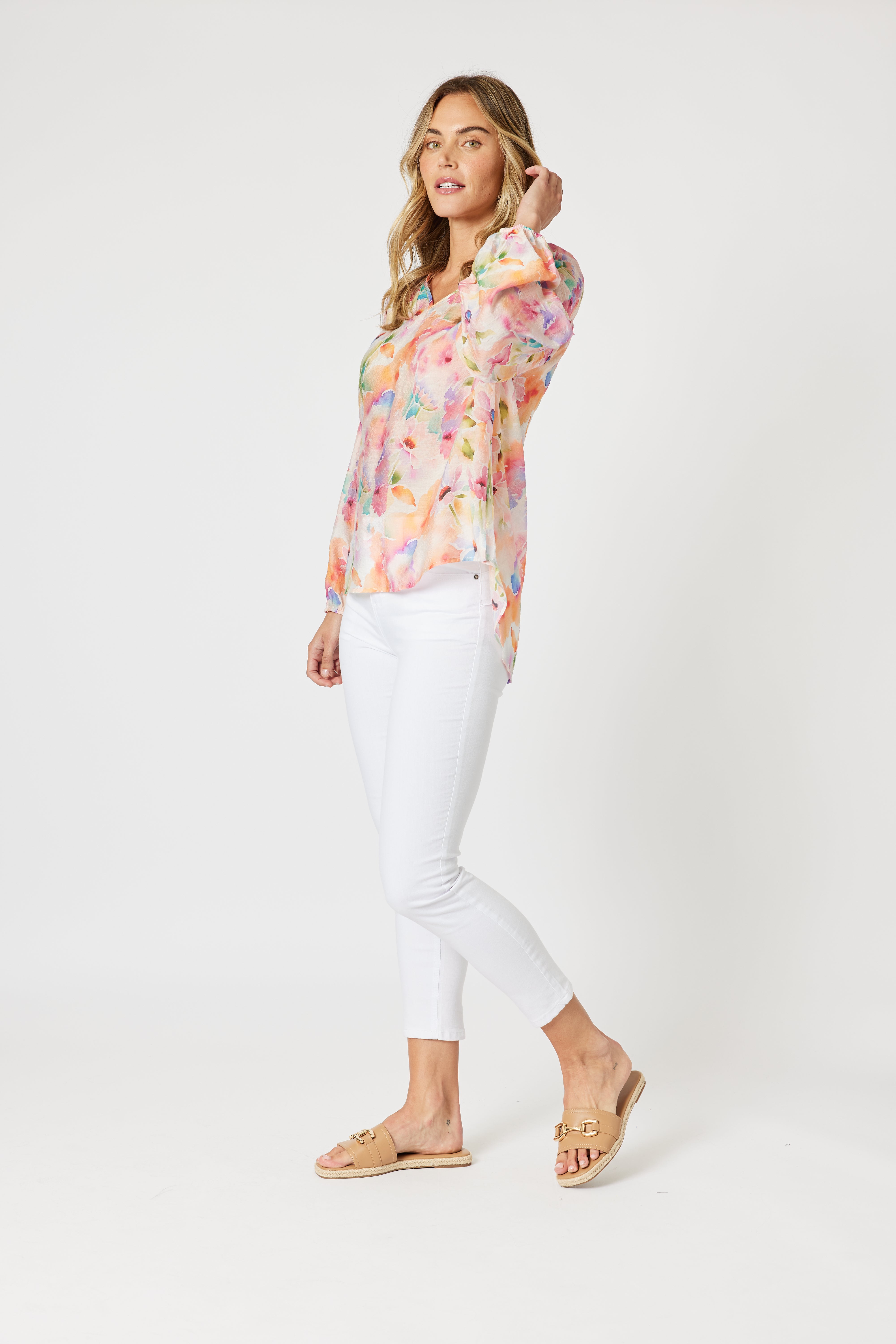 Image of Gordon Smith Spring Floral Top - Multi