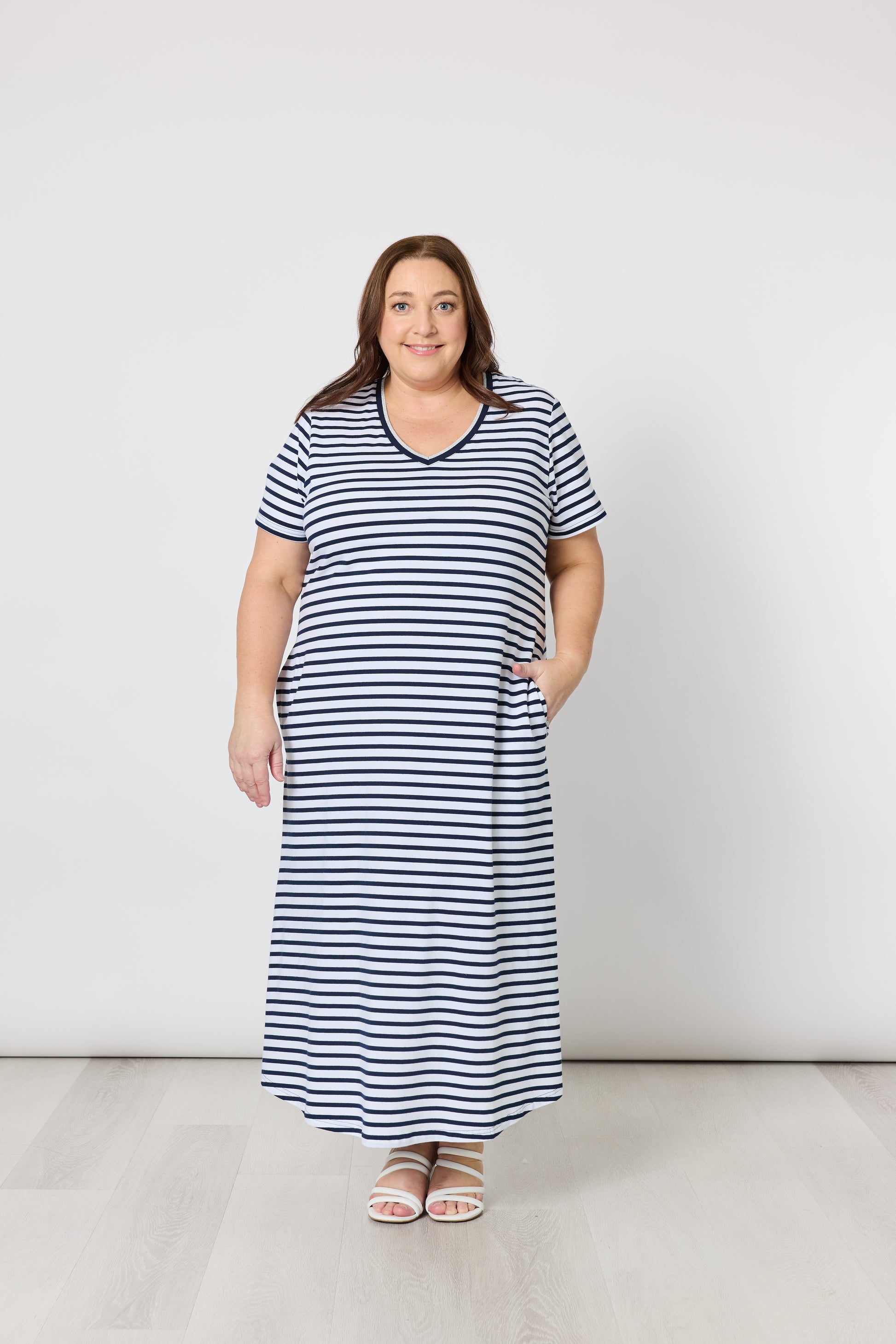 Gordon Smith Gemma Stripe Dress - Navy/ White