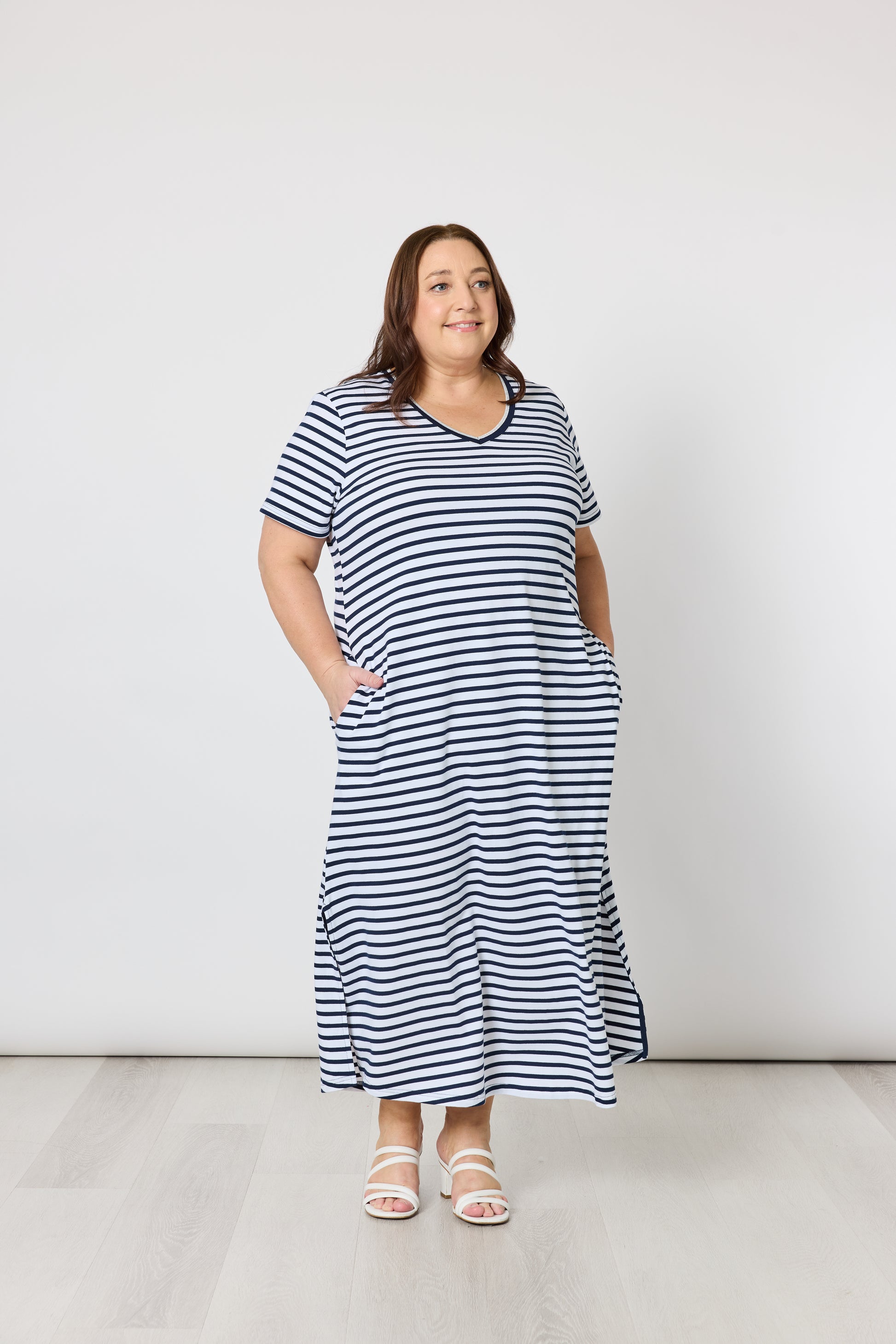 Gordon Smith Gemma Stripe Dress - Navy/ White