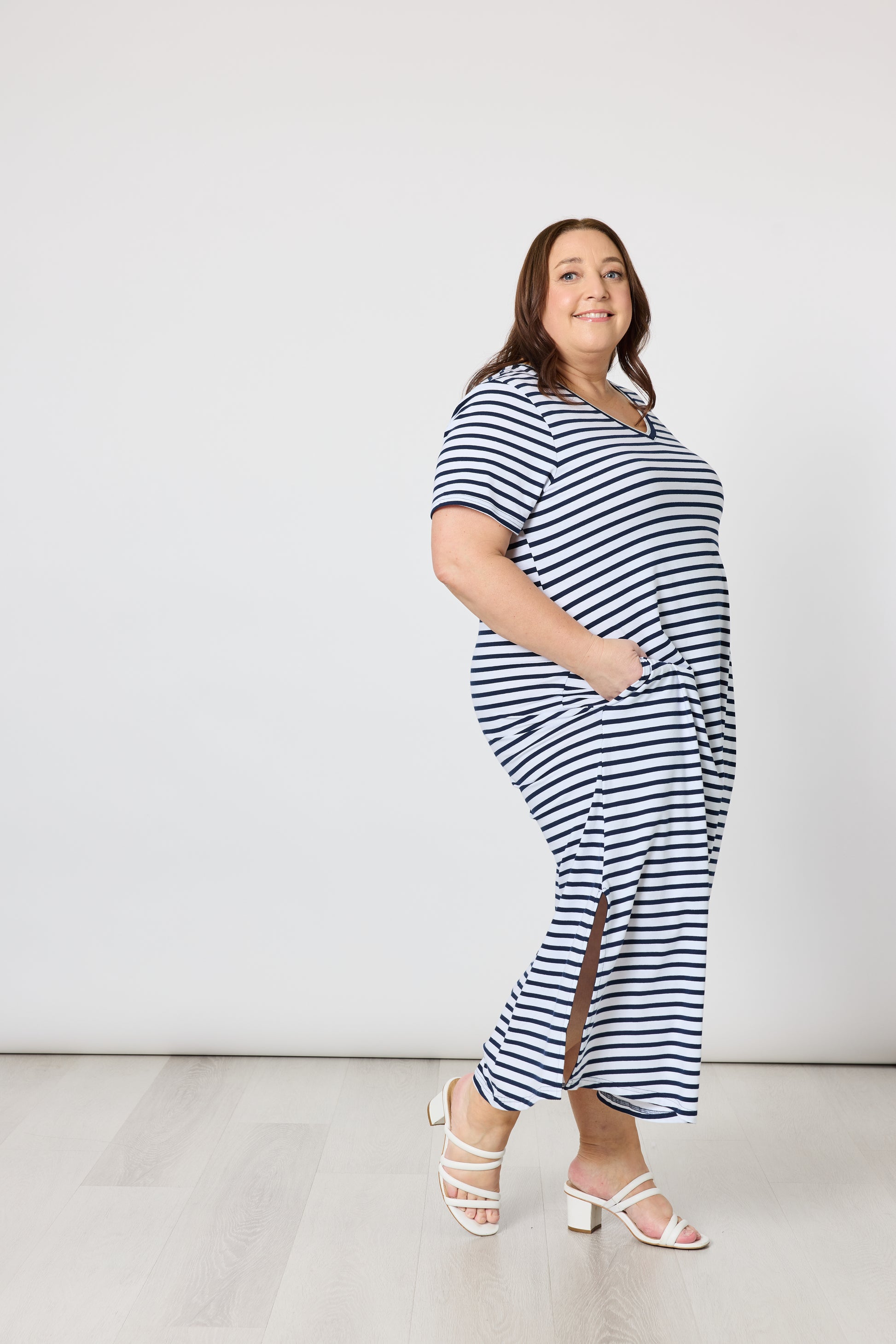 Gordon Smith Gemma Stripe Dress - Navy/ White