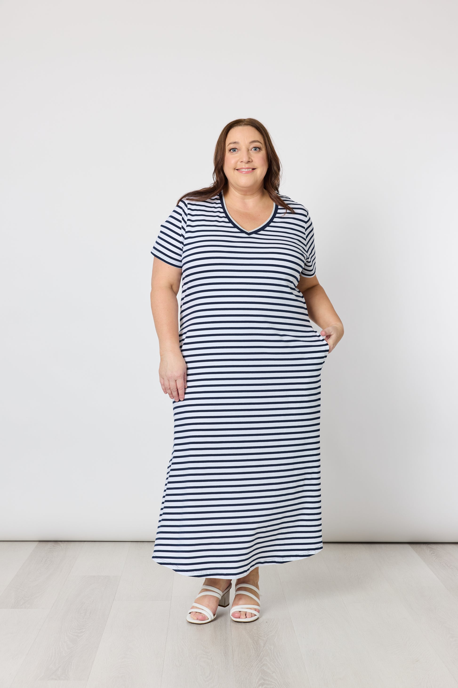 Gordon Smith Gemma Stripe Dress - Navy/ White