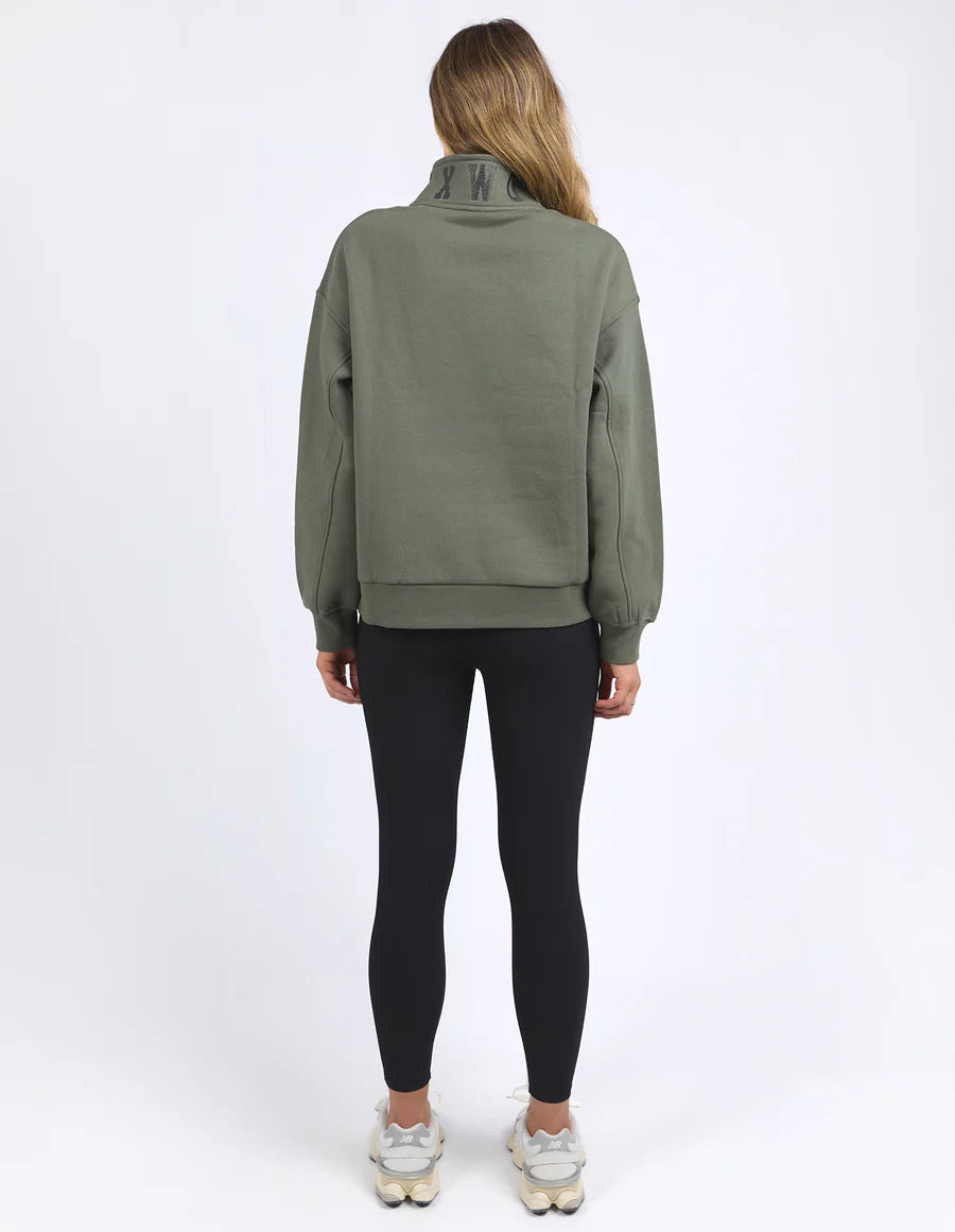 Collection of Foxwood College Zip Crew - Khaki in a gallery layout