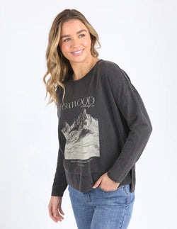 Collection of Foxwood Scenic Route Long Sleeve Tee - Washed Black in a gallery layout