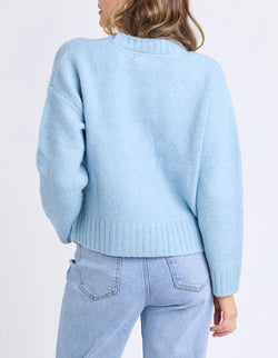 Collection of Foxwood Jensen Button Cardi - Celestial Blue in a gallery layout
