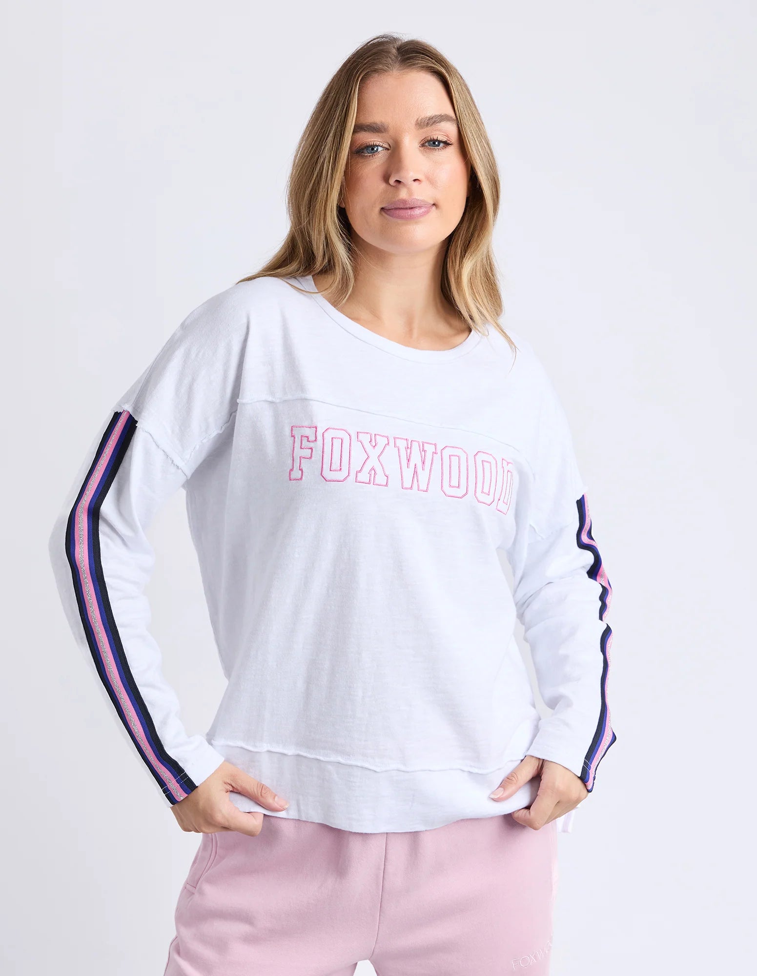Foxwood Racer Throw On Tee - White