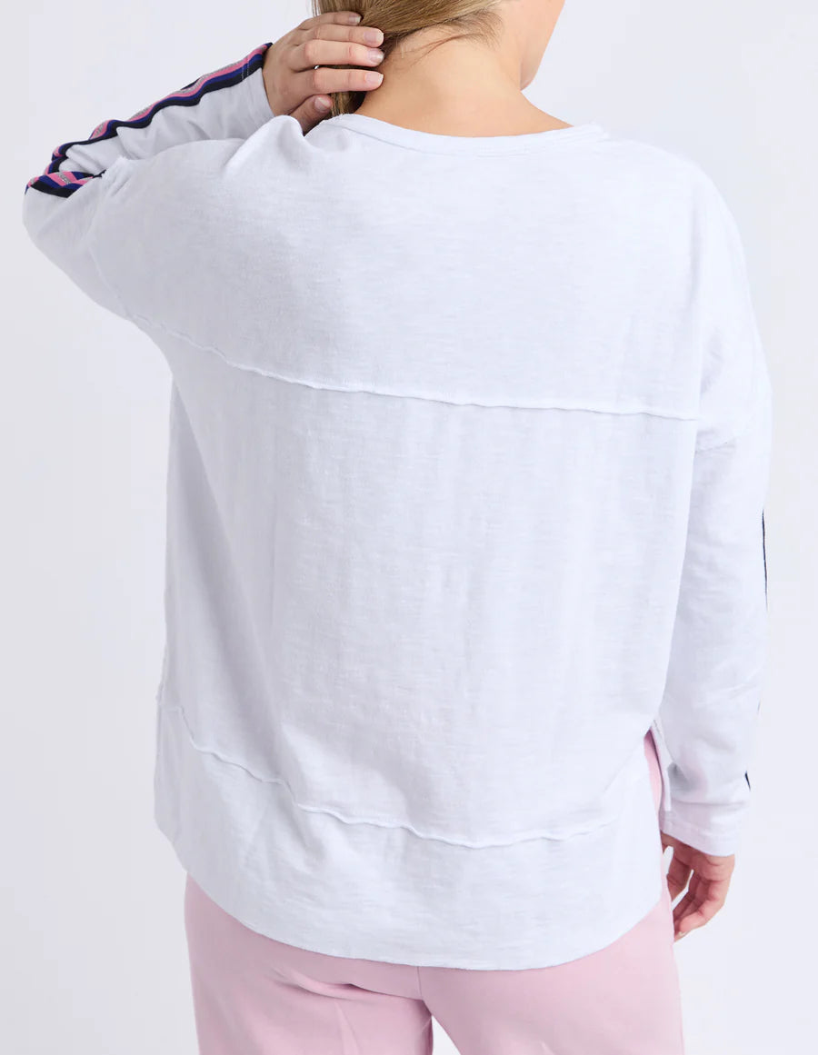 Collection of Foxwood Racer Throw On Tee - White in a gallery layout