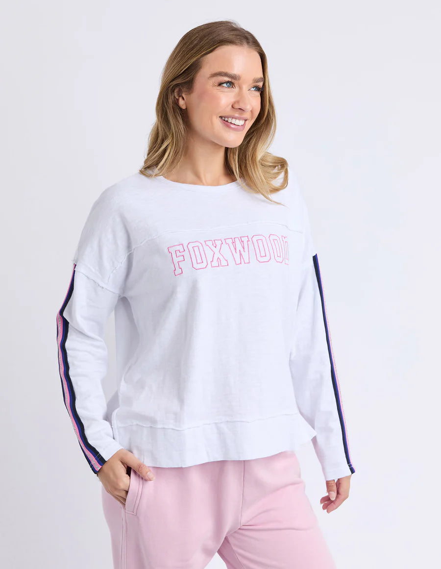 Collection of Foxwood Racer Throw On Tee - White in a gallery layout