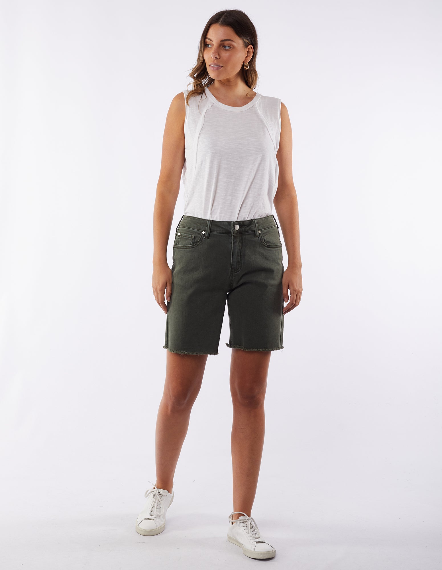 Image of Foxwood Aja Bermuda Shorts - Khaki