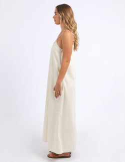 Collection of Foxwood Roma Denim Dress - Ecru in a gallery layout