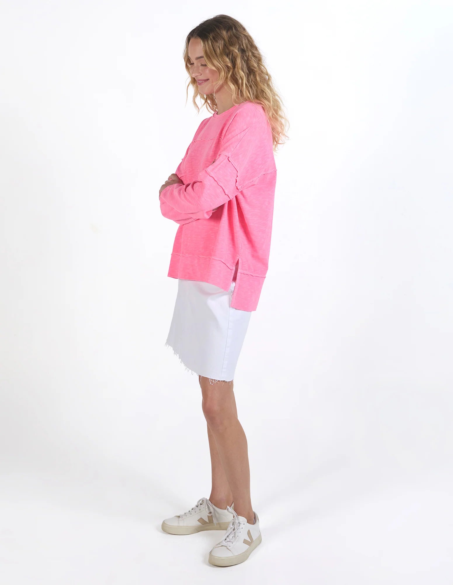 Collection of Foxwood  Jayne Throw On Top- Neon Rose in a gallery layout