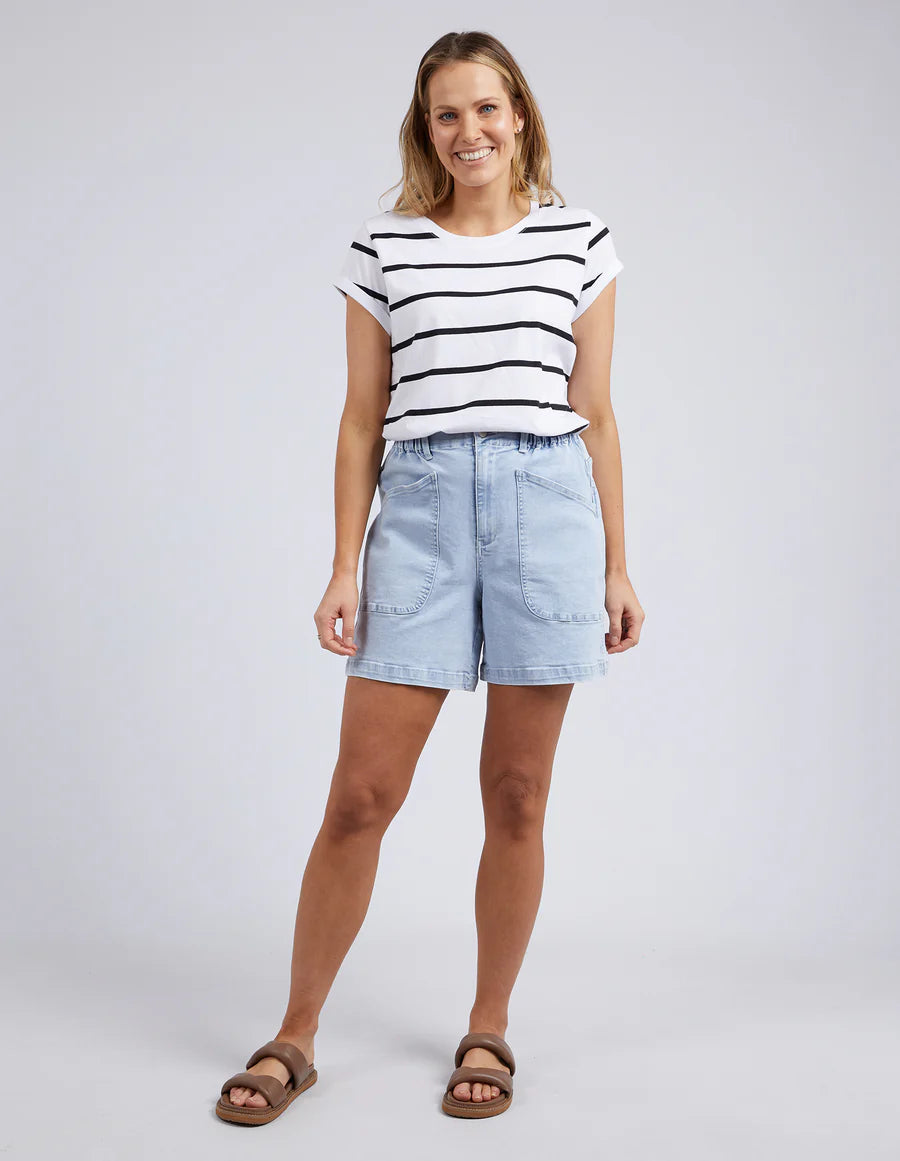 Collection of Foxwood Manly Stripe Tee - White/Black in a gallery layout