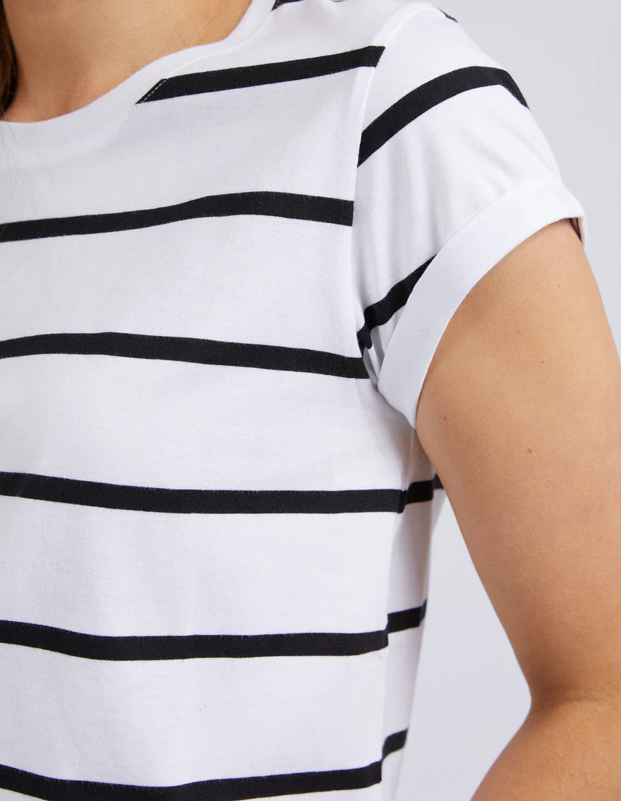 Collection of Foxwood Manly Stripe Tee - White/Black in a gallery layout