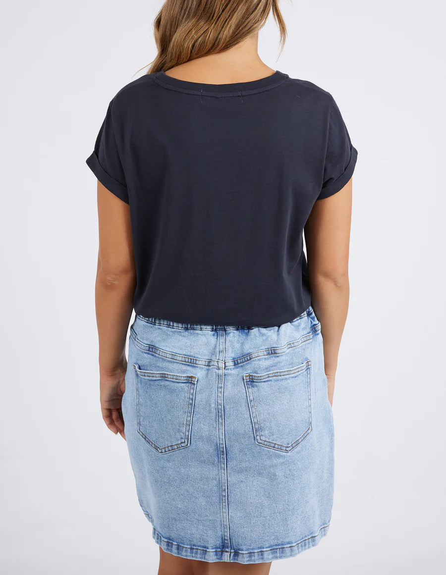 Collection of Foxwood Manly Vee Tee - Black in a gallery layout