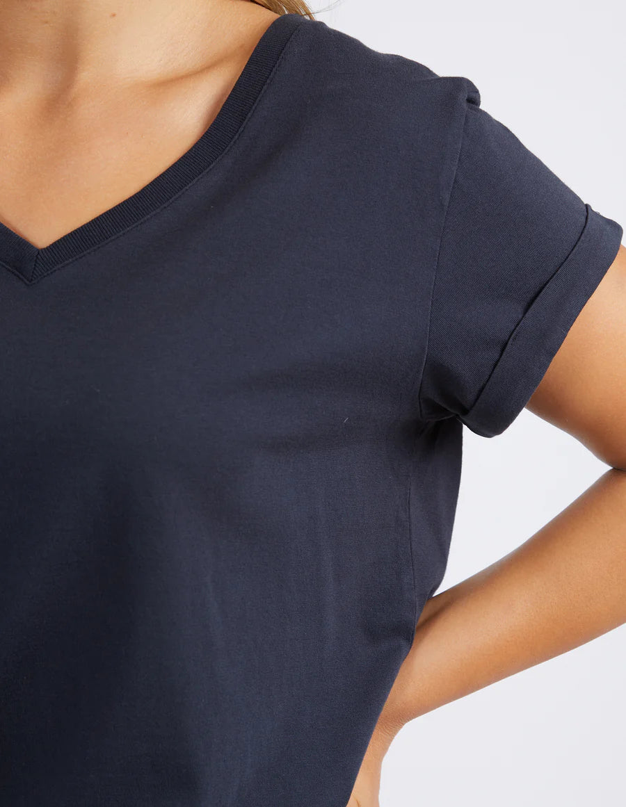 Collection of Foxwood Manly Vee Tee - Black in a gallery layout