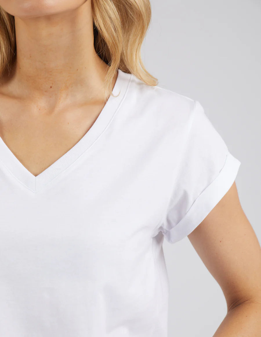 Foxwood Manly Vee Tee -White