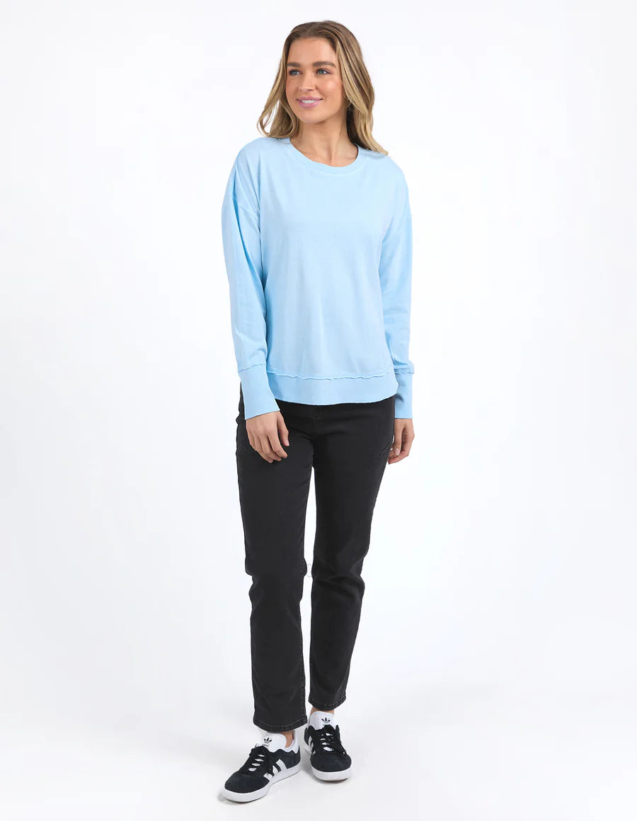 Collection of Foxwood Farrah Long Sleeve - Waterfall Blue in a gallery layout